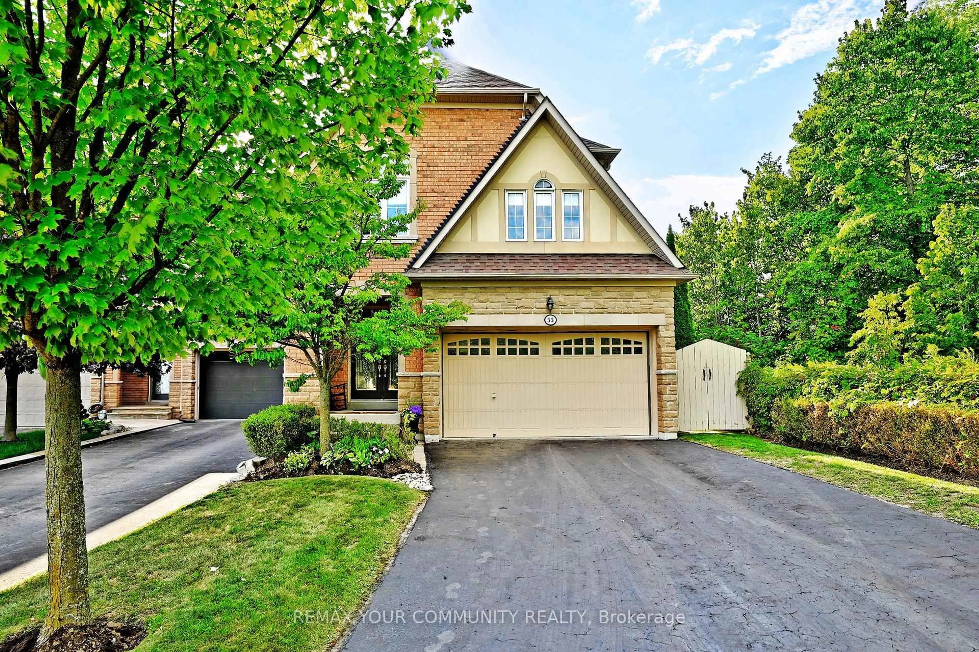 Home with brick exterior material, street for 55 Carriage House Crt, Richmond Hill Ontario L4E 4V3