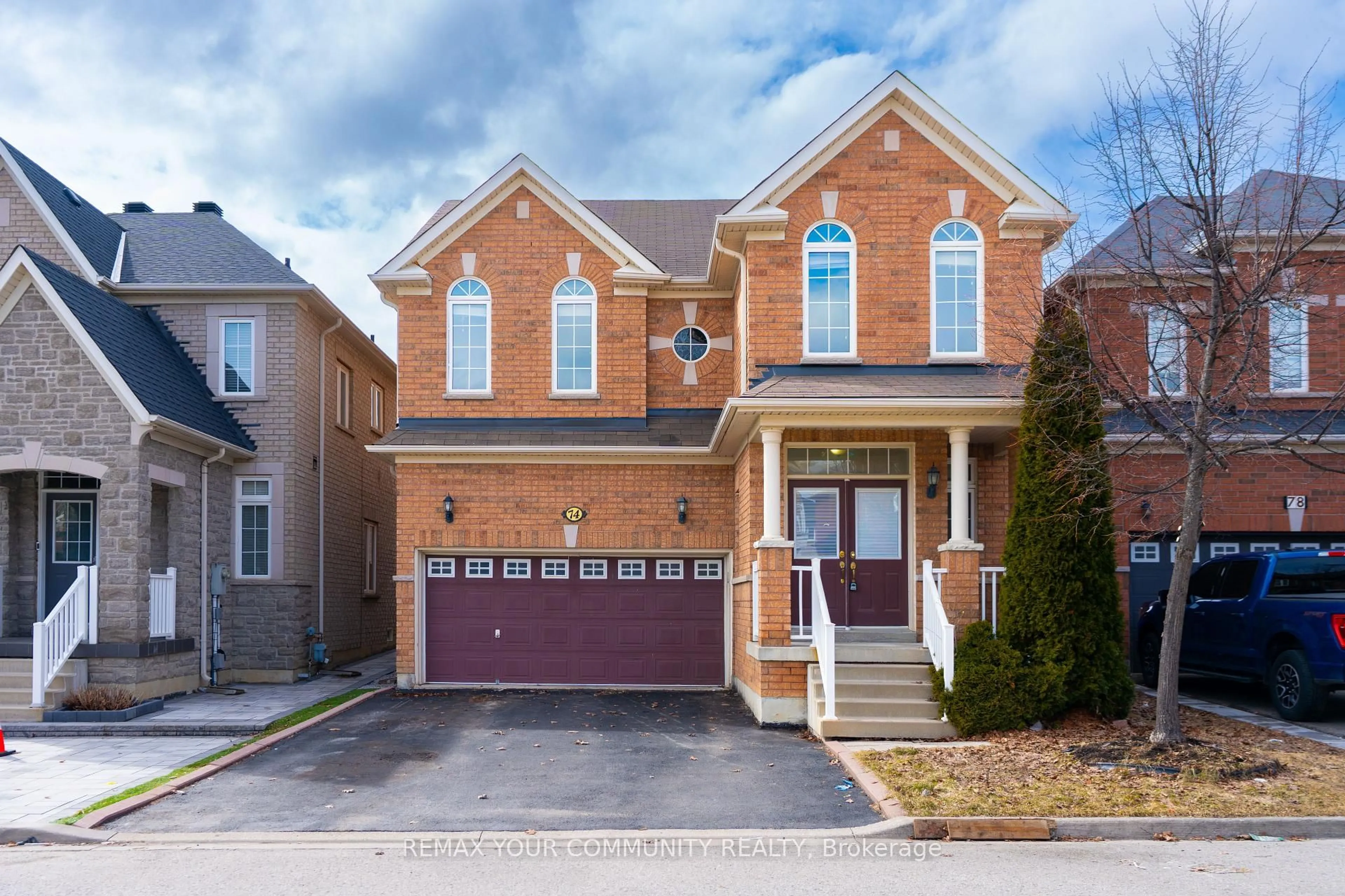 Home with brick exterior material, street for 74 Moderna Dr, Vaughan Ontario L4H 0R8