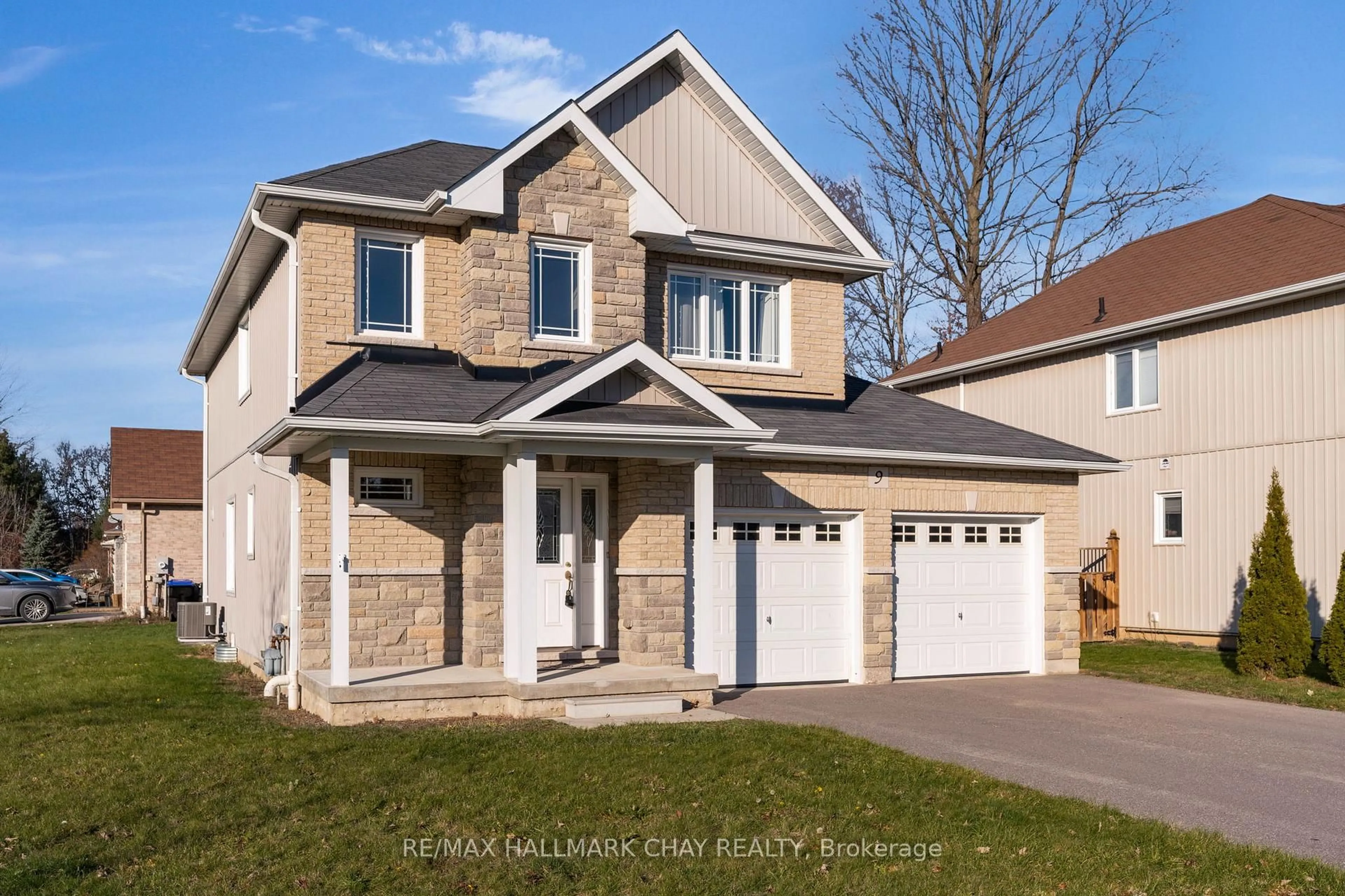 Home with brick exterior material, street for 9 Mancini Dr, Essa Ontario L0M 1B1