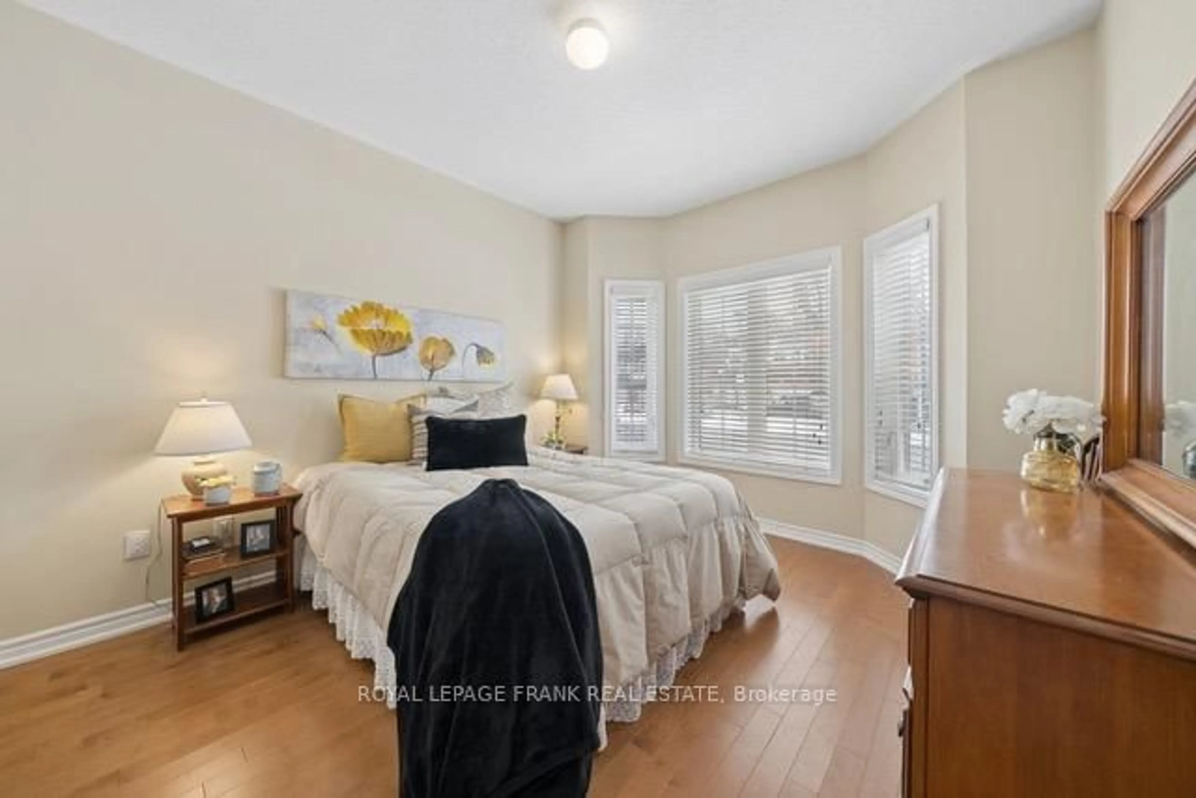 Bedroom with bed, wood/laminate floor for 38 Fred Barnard Way #38, Uxbridge Ontario L9P 0B9