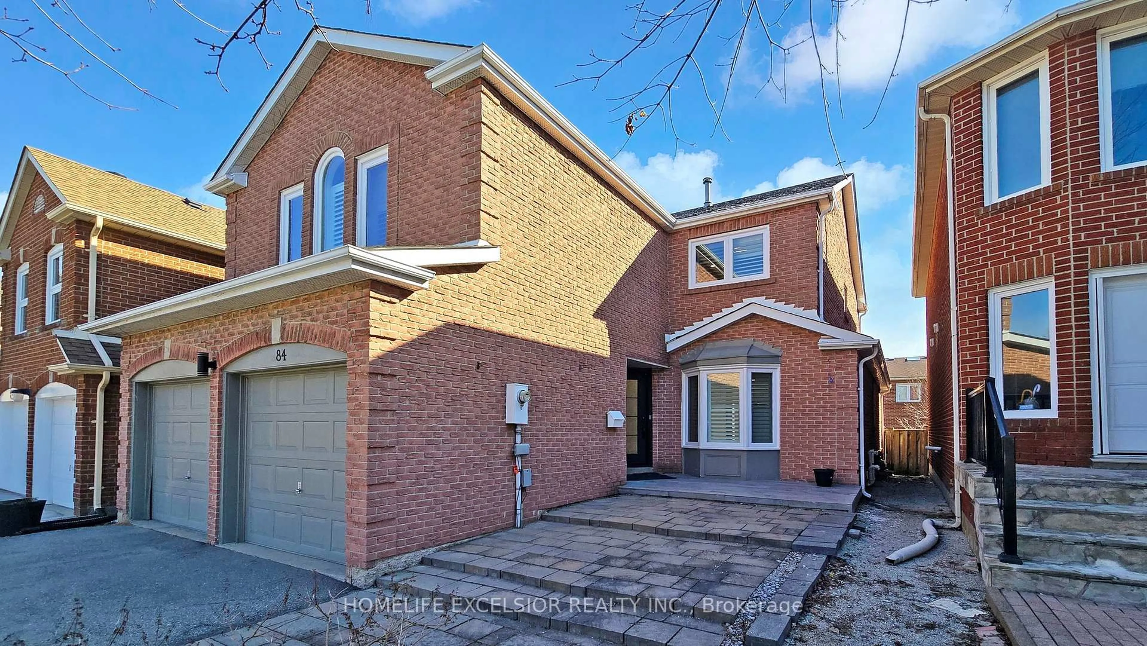 Home with brick exterior material, street for 84 Jessica Gdns, Vaughan Ontario L4J 3G2