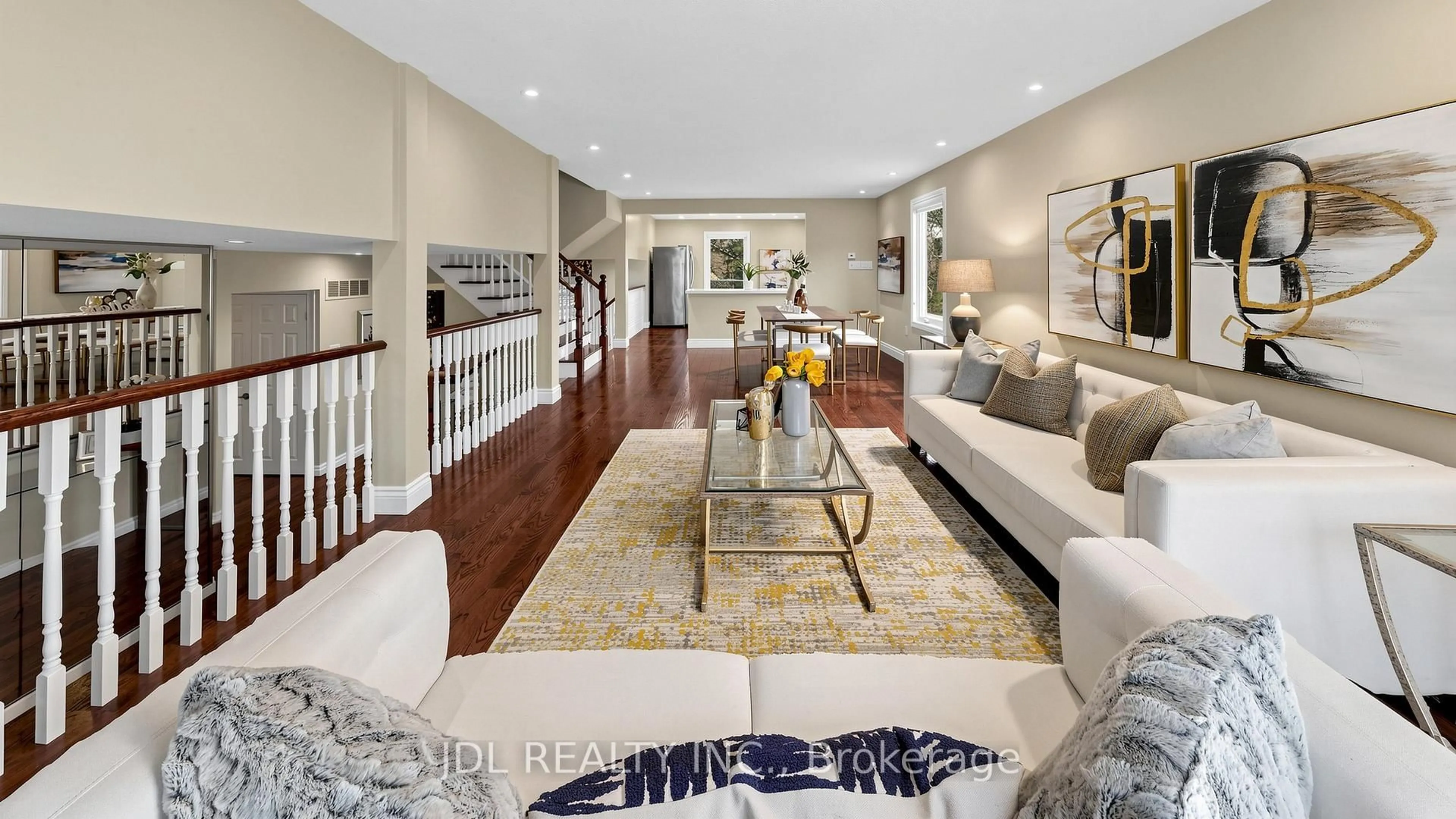 Living room with furniture, unknown for 16 Breckonwood Cres, Markham Ontario L3T 5E8