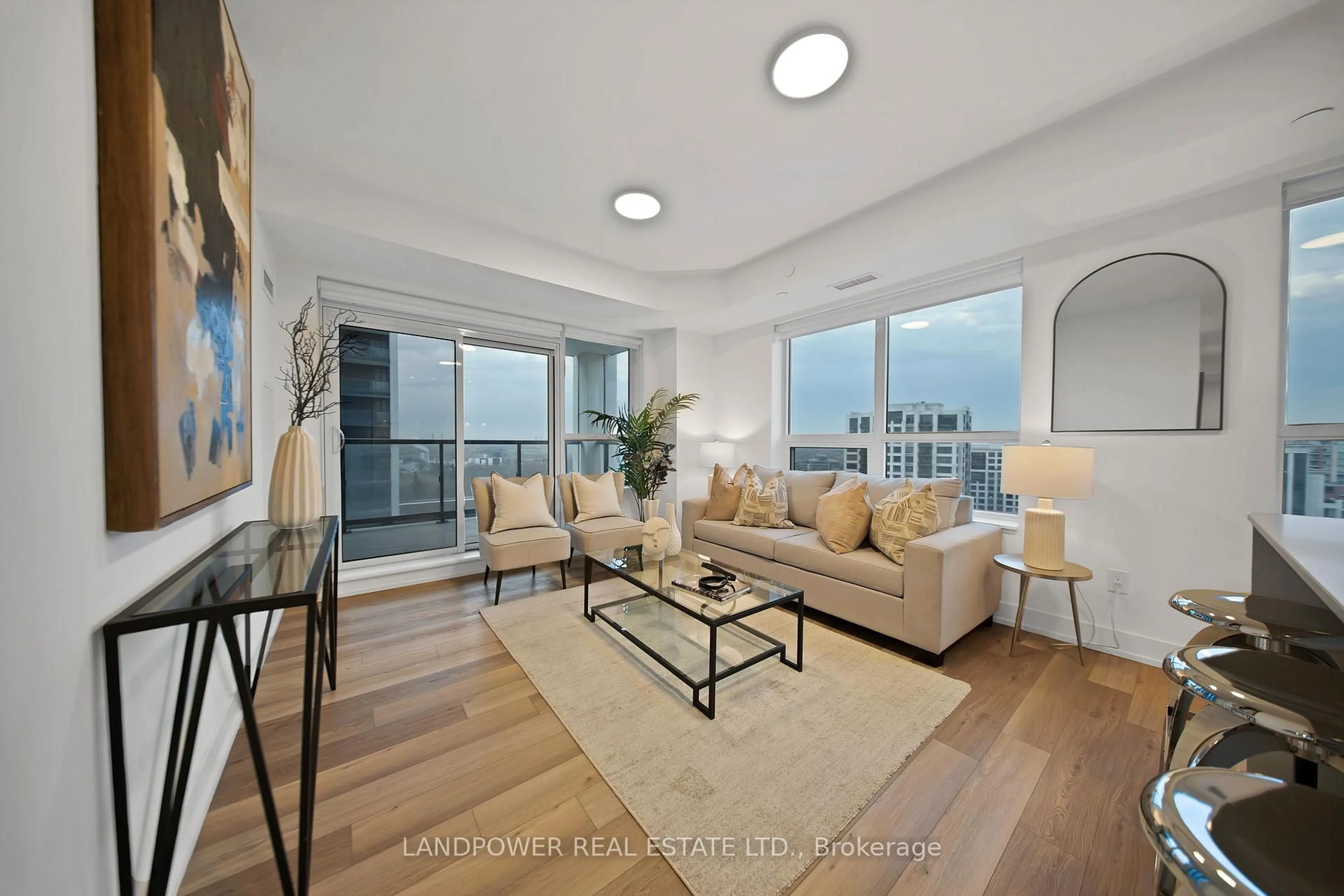 Living room with furniture, unknown for 9 Clegg Rd #1702, Markham Ontario L6G 0H3