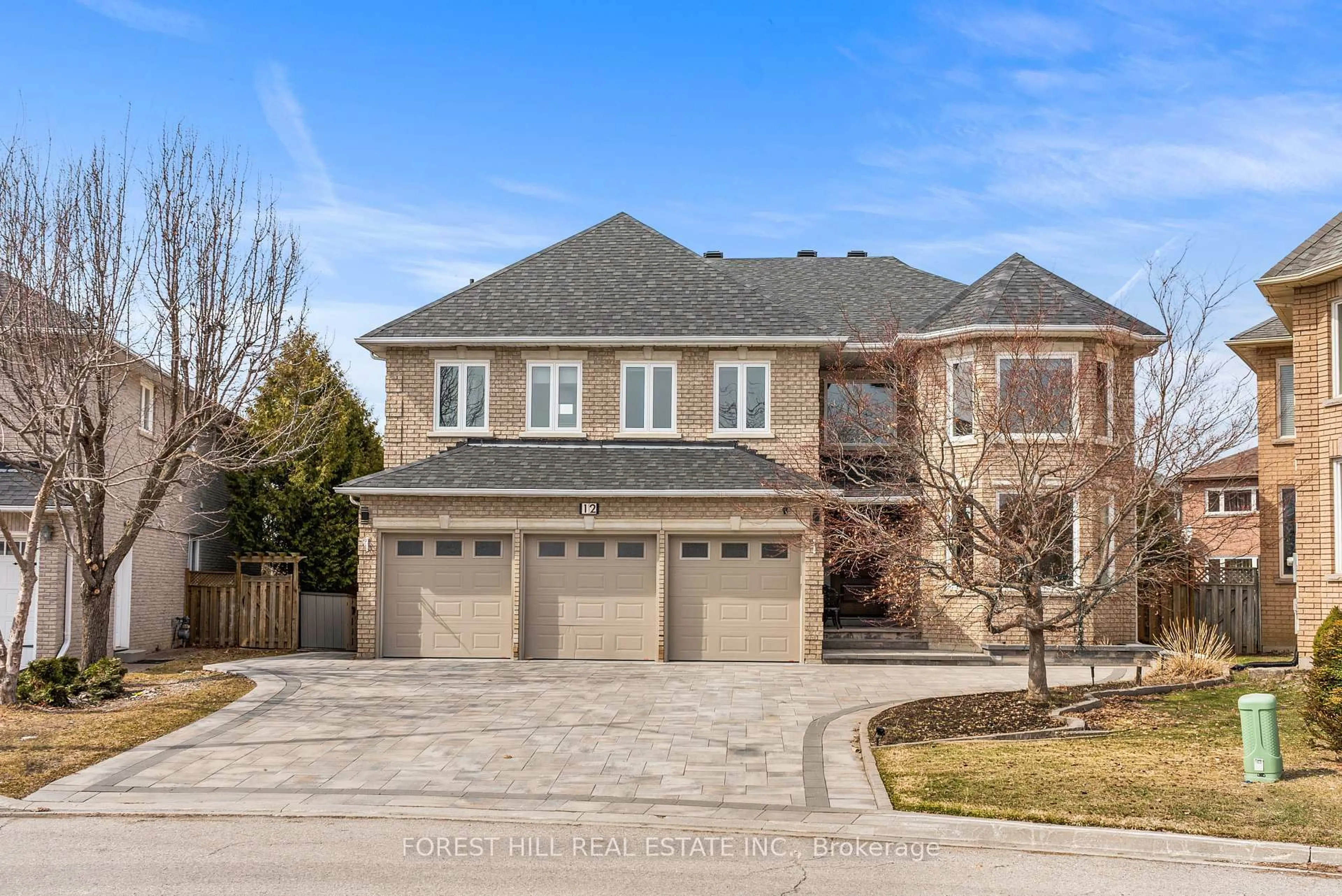 Home with brick exterior material, street for 12 Fisico Crt, Richmond Hill Ontario L4B 3Z2