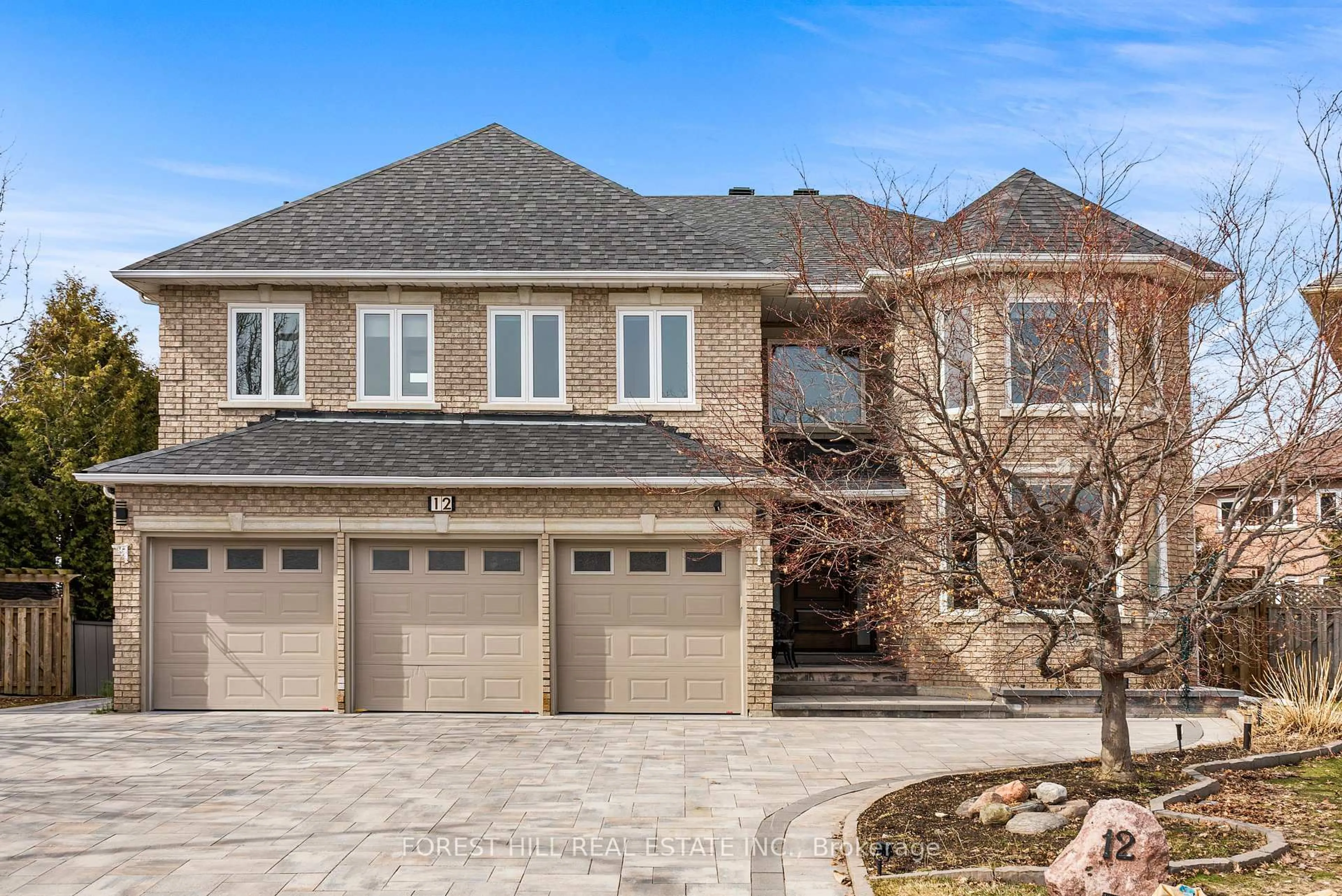 Home with brick exterior material, street for 12 Fisico Crt, Richmond Hill Ontario L4B 3Z2