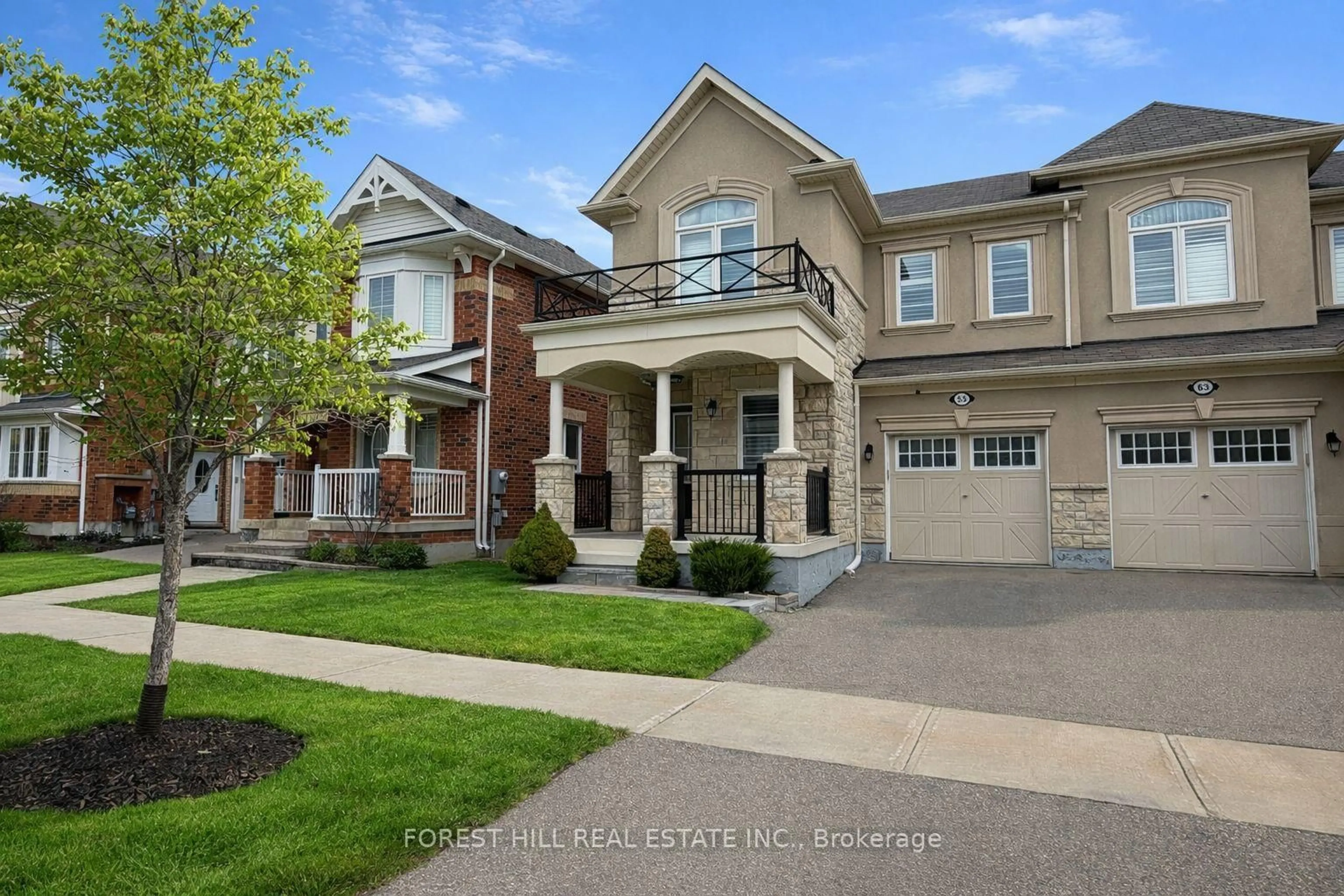 Home with brick exterior material, street for 55 Stocks Lane, Aurora Ontario L3X 1V9