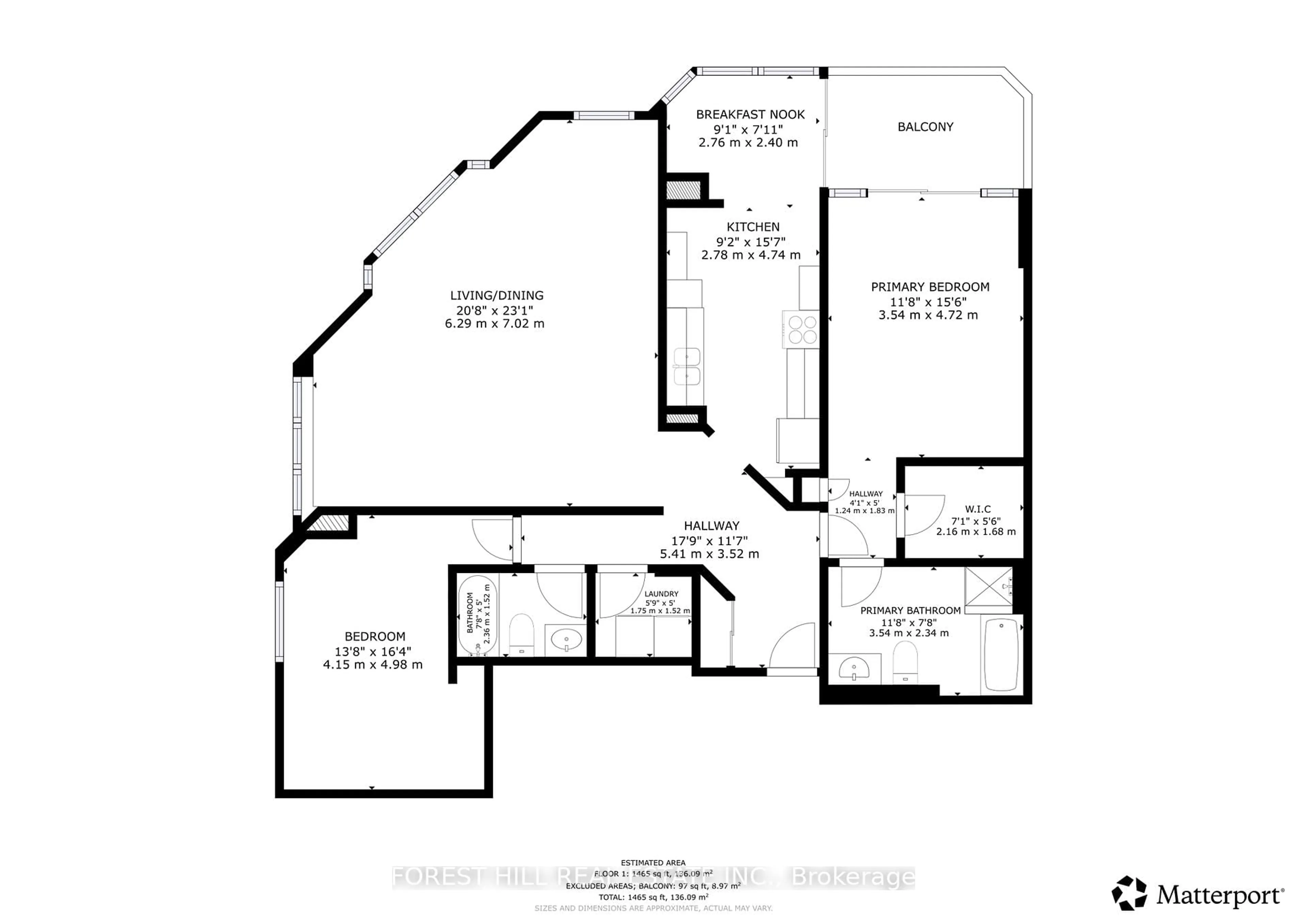 Floor plan for 343 Clark Ave ##203, Vaughan Ontario L4J 7K5