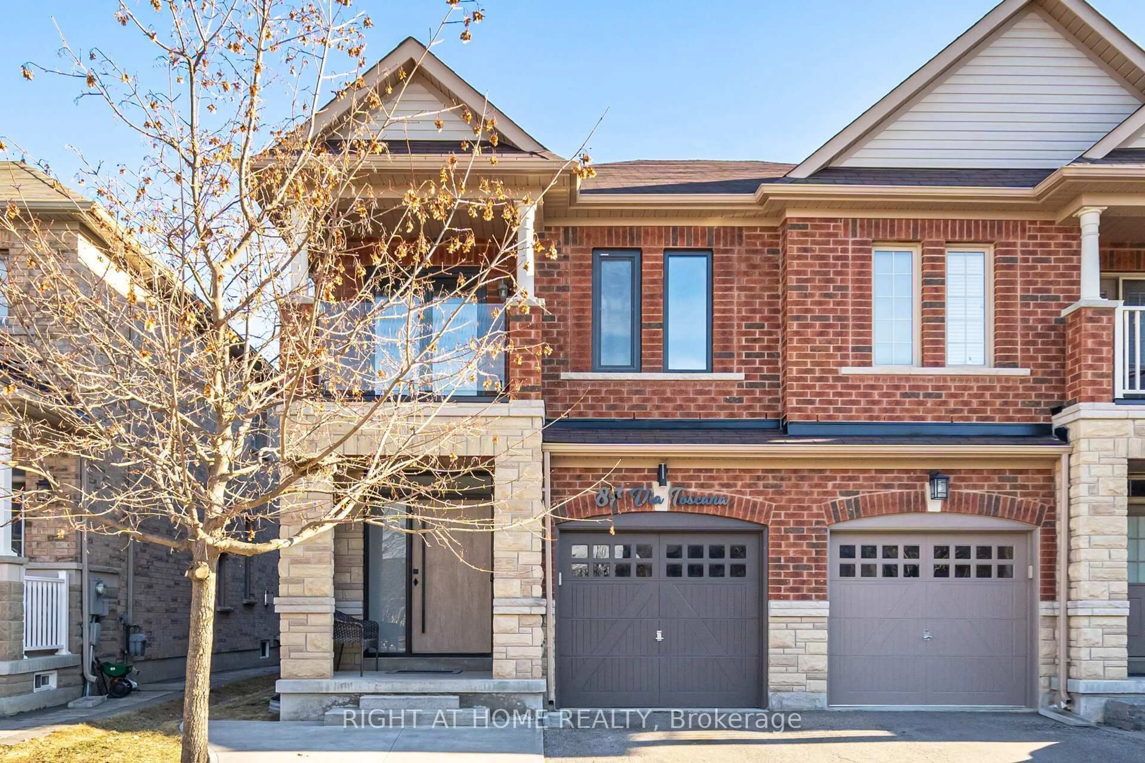 Home with brick exterior material, street for 87 Via Toscana Dr, Vaughan Ontario L4H 3V4