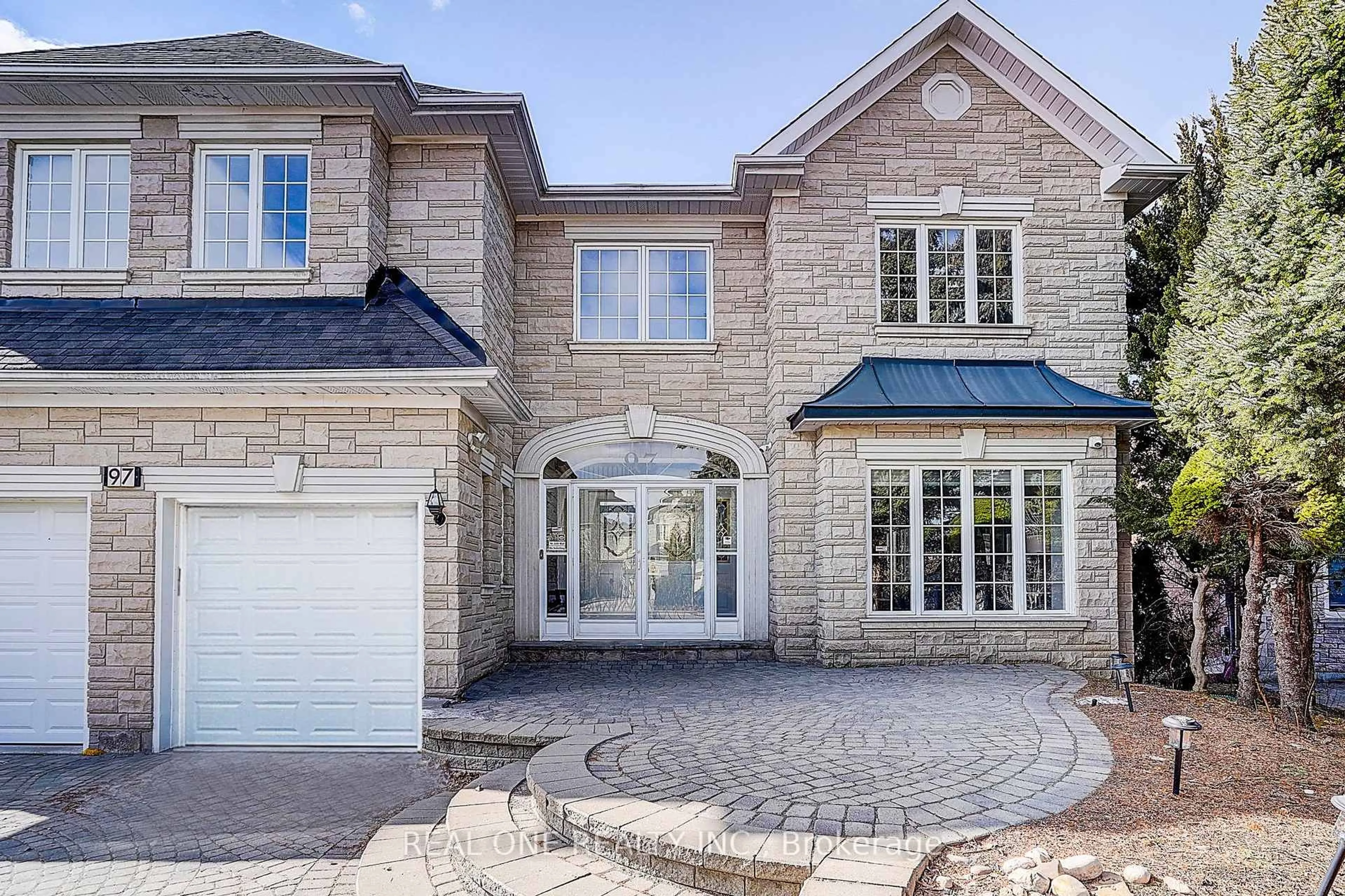 Home with brick exterior material, street for 97 Springbrook Dr, Richmond Hill Ontario L4B 3P9