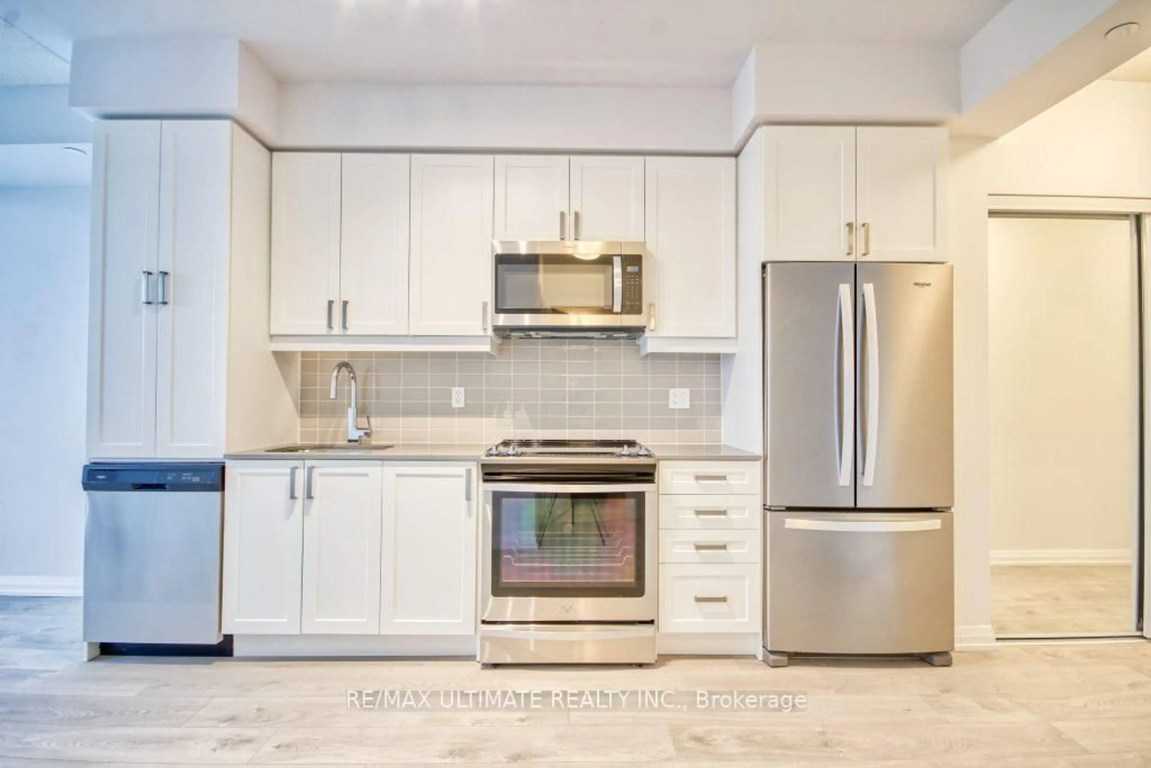 Open concept kitchen, ceramic/tile floor for 7895 Jane St #310, Vaughan Ontario L4K 2M7