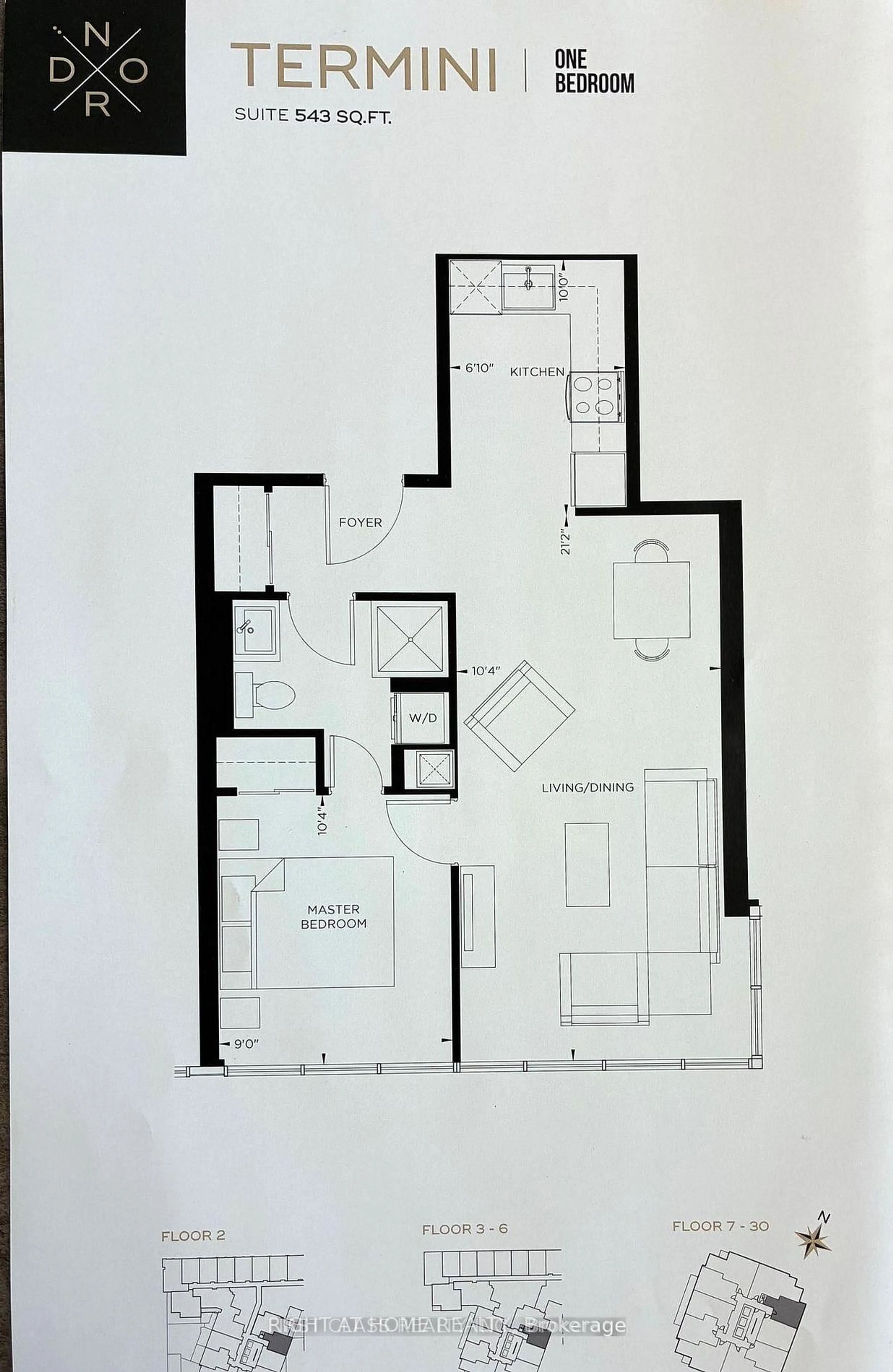 Floor plan for 2916 Highway 7 Exwy #1009, Vaughan Ontario L4K 0K6