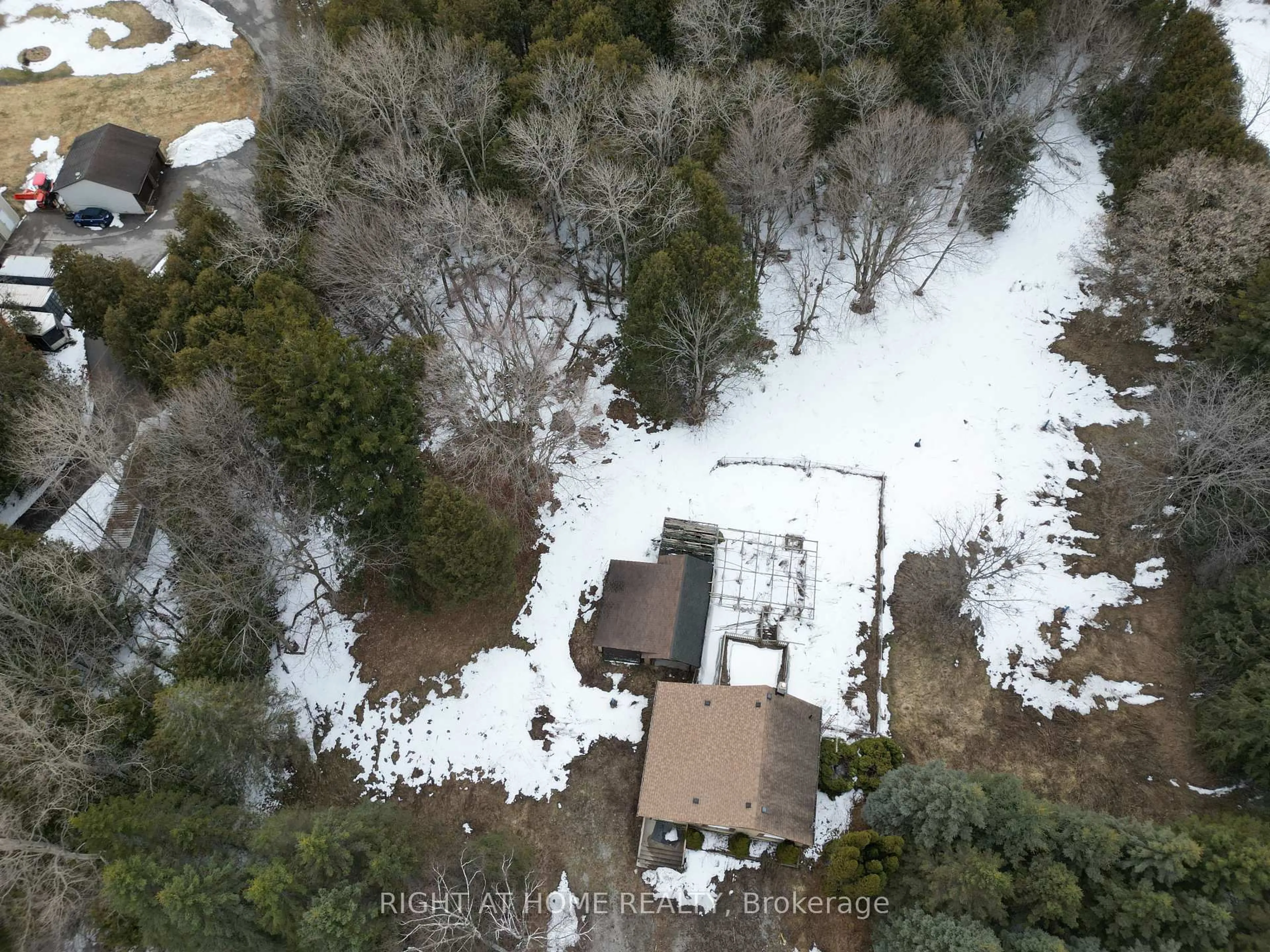 A pic from outside/outdoor area/front of a property/back of a property/a pic from drone, forest/trees view for 13358 Highway 48, Whitchurch-Stouffville Ontario L4A 7X3