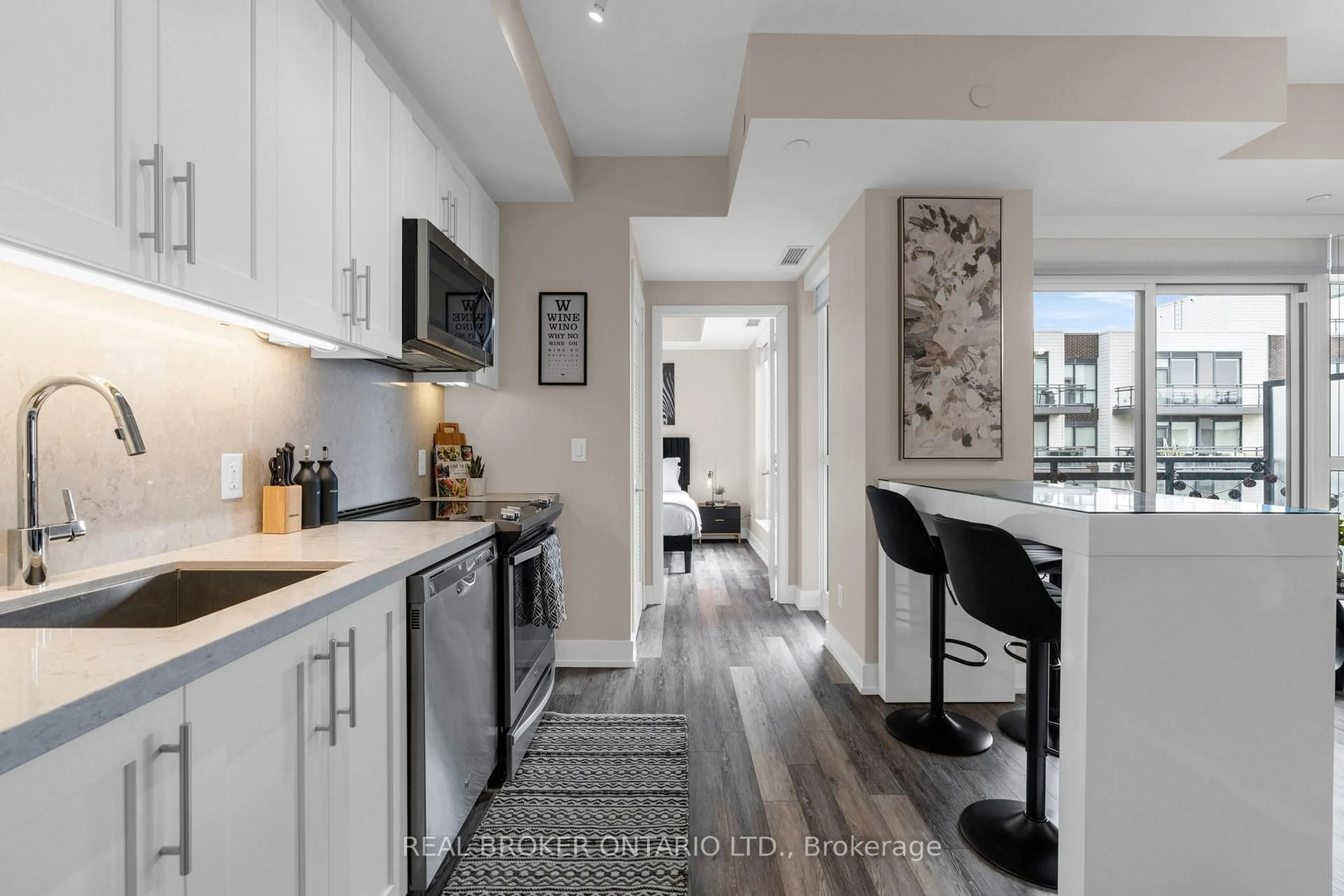 Open concept kitchen, unknown for 241 Sea Ray Ave #A303, Innisfil Ontario L9S 2P7