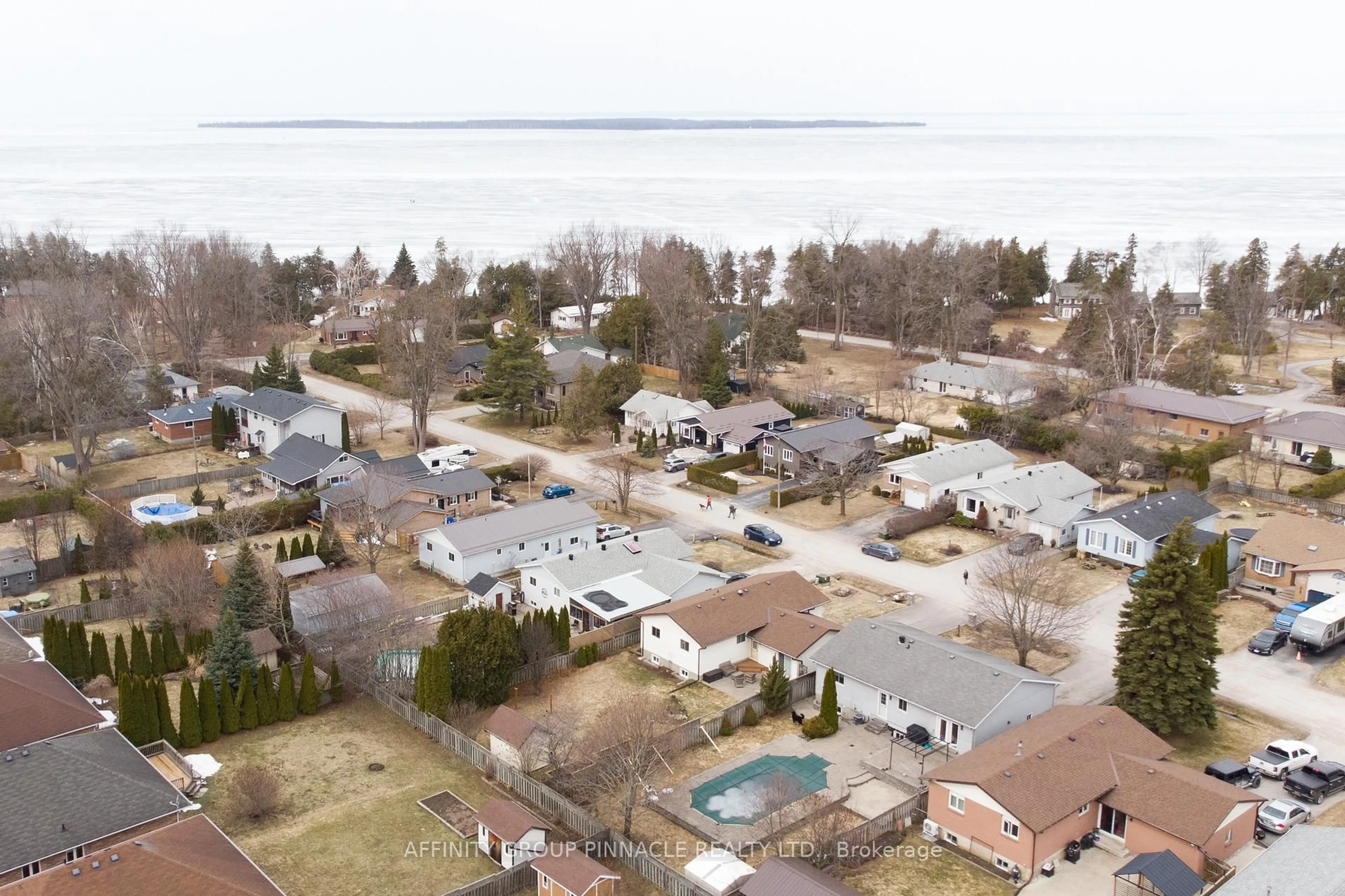 A pic from outside/outdoor area/front of a property/back of a property/a pic from drone, water/lake/river/ocean view for 89 Maplewood Ave, Brock Ontario L0K 1A0