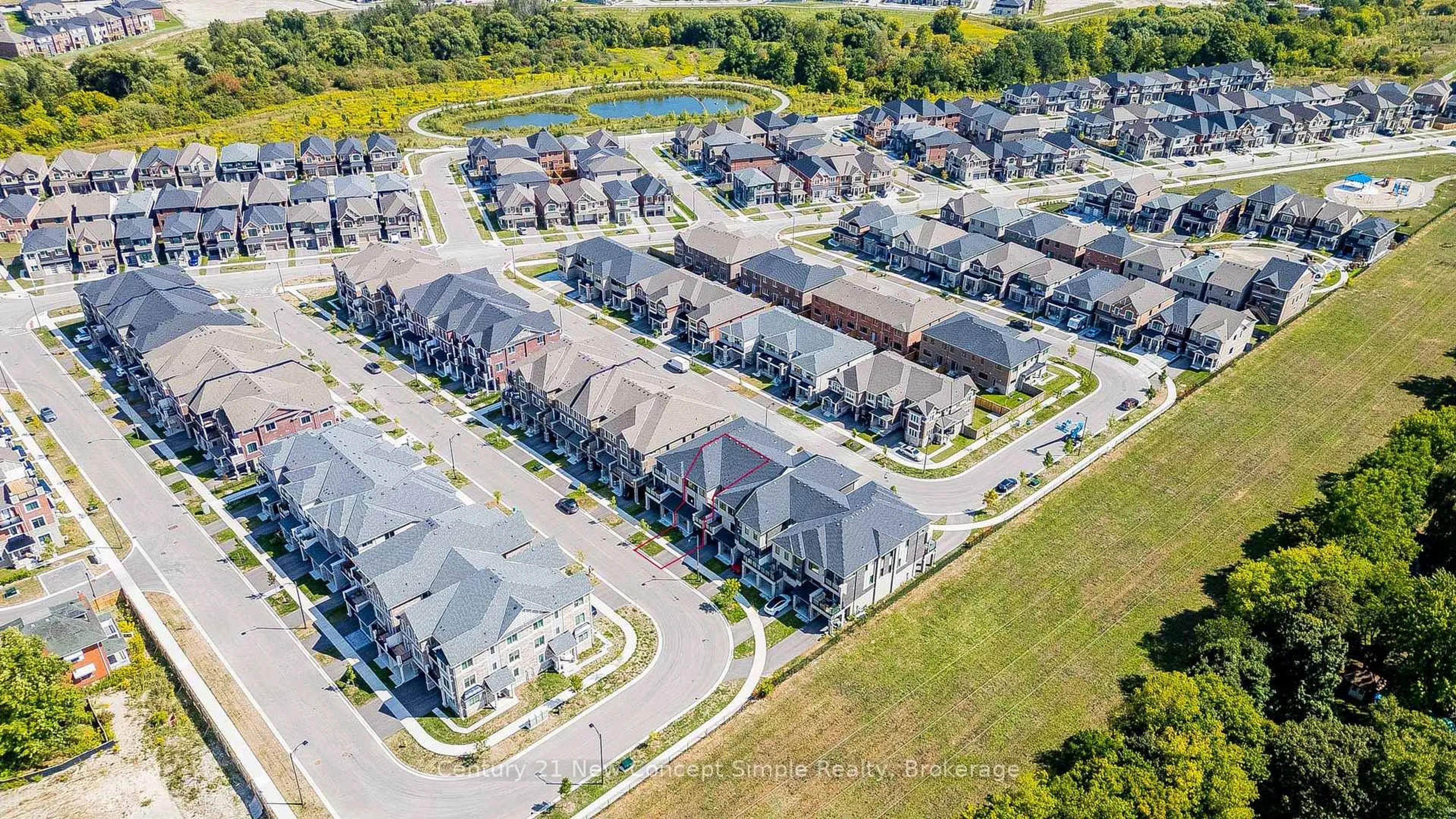 A pic from outside/outdoor area/front of a property/back of a property/a pic from drone, street for 35 Thomas Frisby Jr Cres, Markham Ontario L6C 3L1