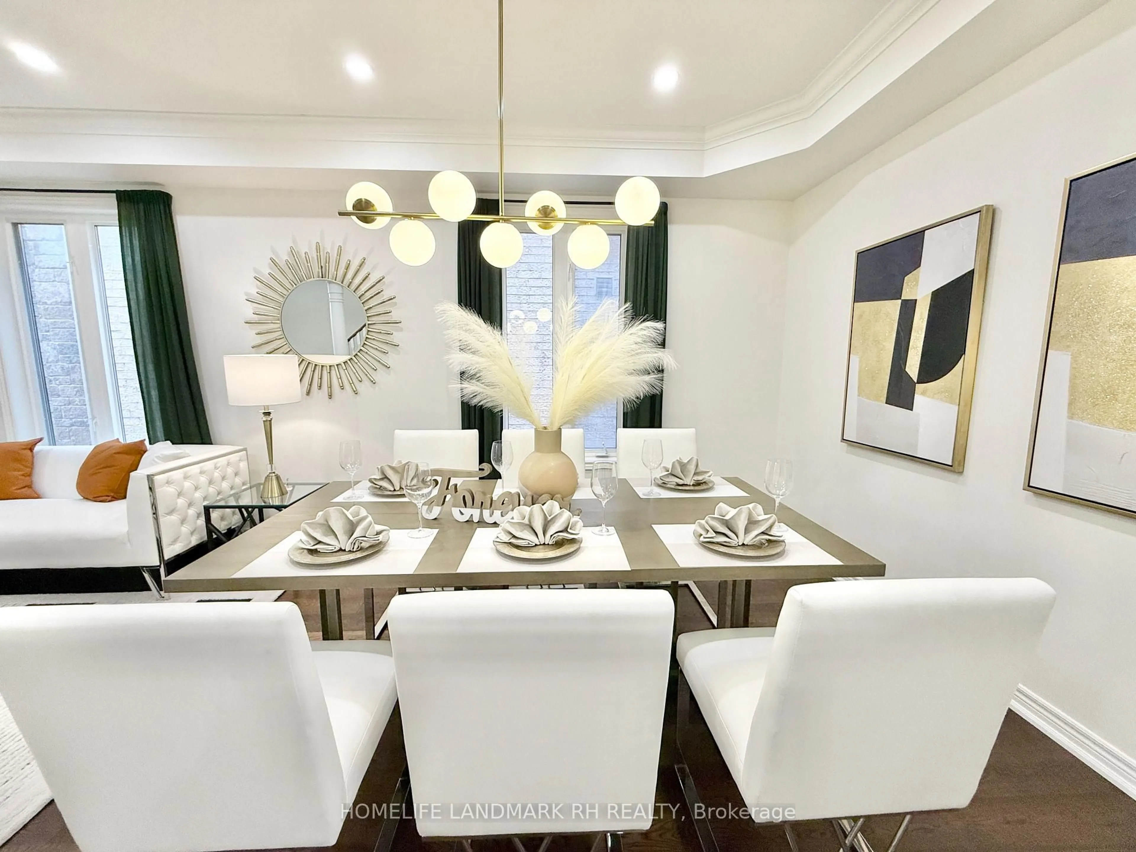 Dining room, wood/laminate floor for 12 Bosco Dr, Vaughan Ontario L4H 0L9