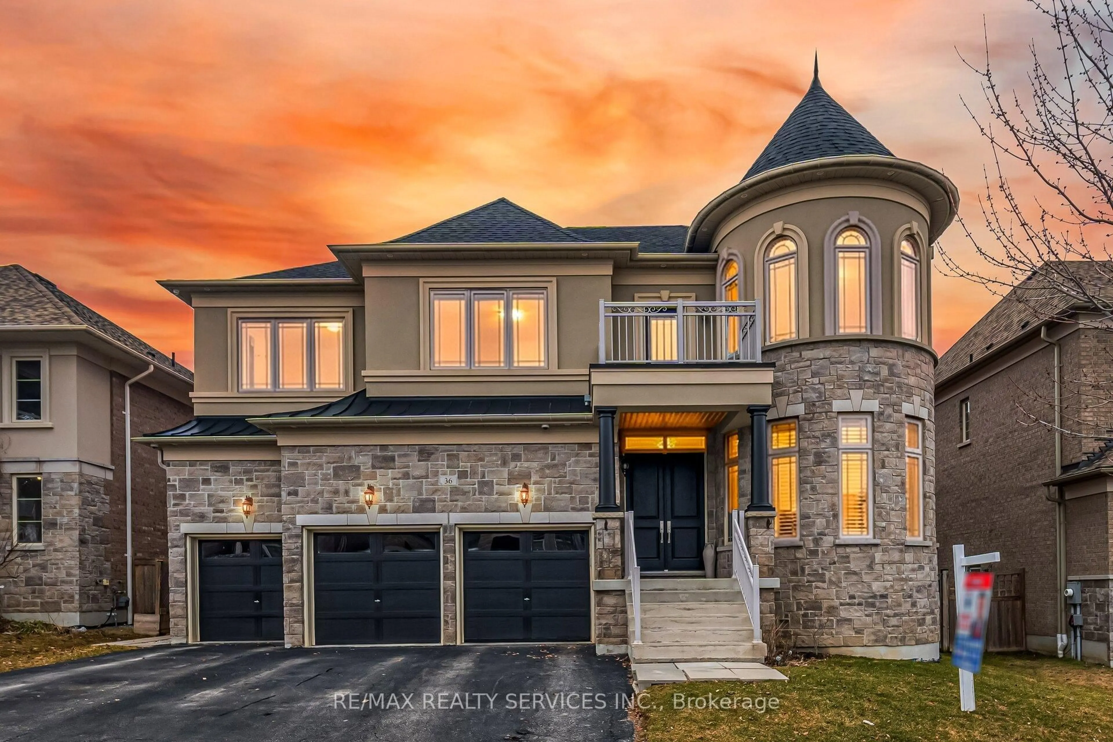 Home with brick exterior material, street for 36 West Coast Tr, King Ontario L7B 0A4