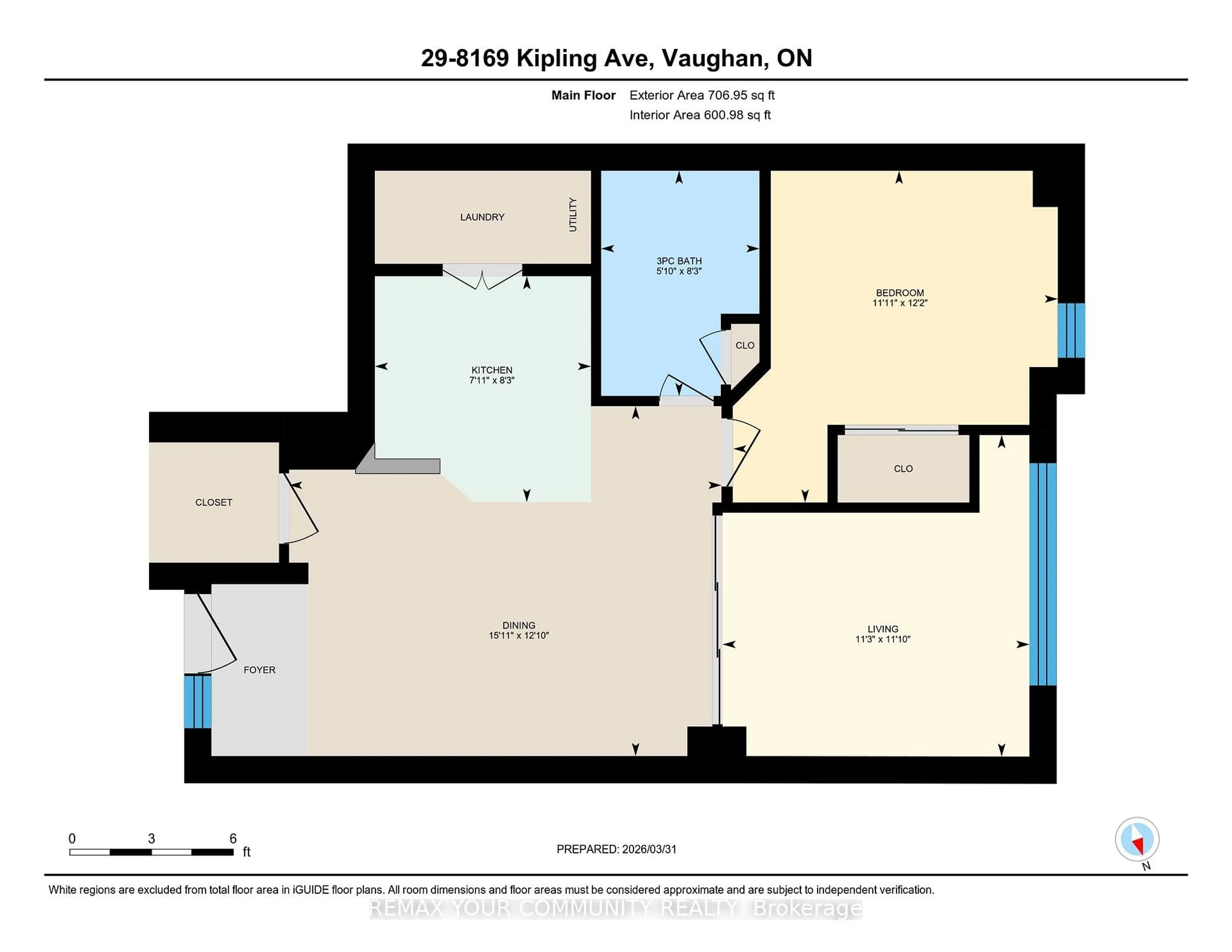 Floor plan for 8169 Kipling Ave #29, Vaughan Ontario L4L 0G4