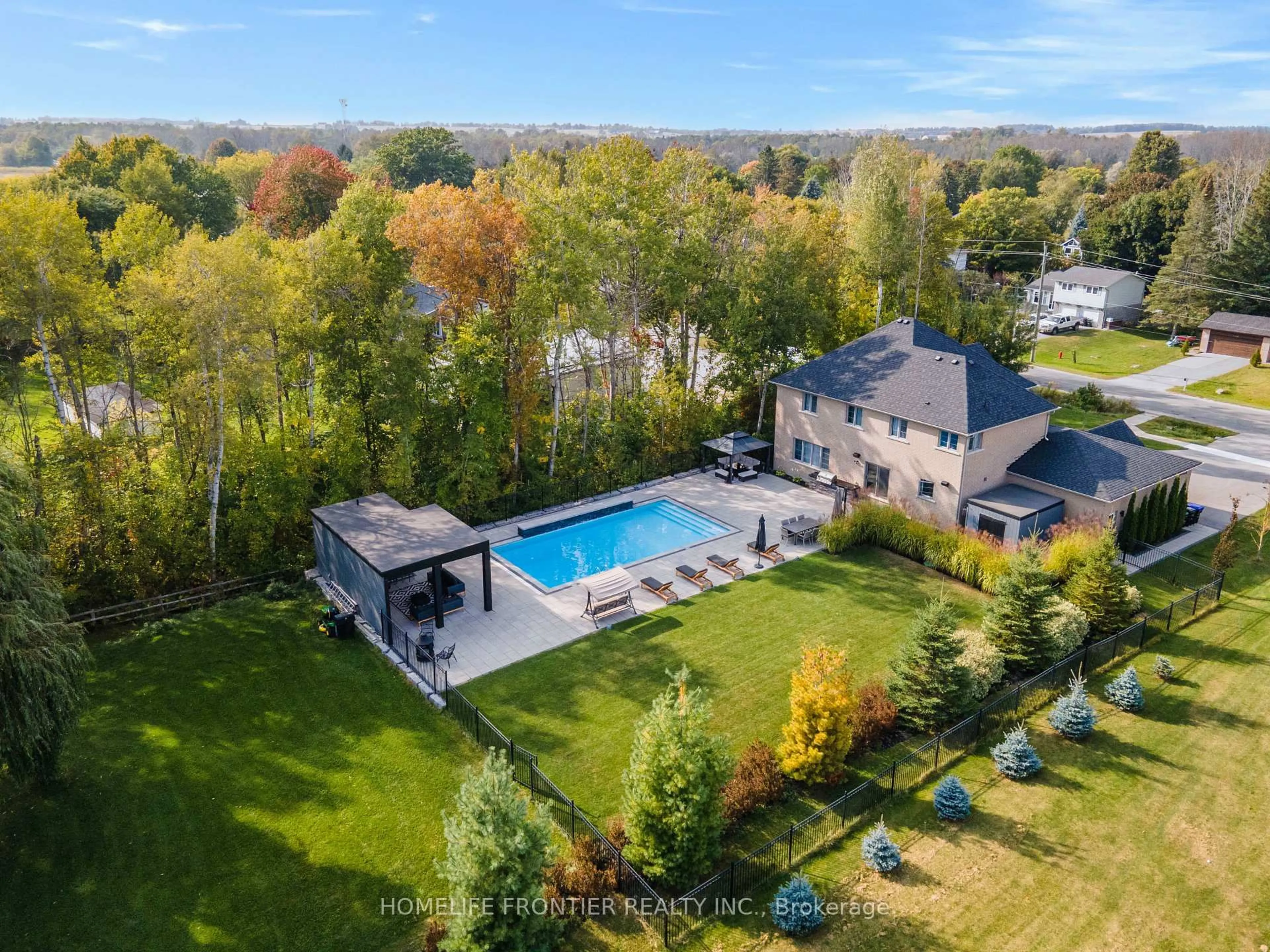 A pic from outside/outdoor area/front of a property/back of a property/a pic from drone, water/lake/river/ocean view for 1195 Shore Acres Dr, Innisfil Ontario L0L 1R0