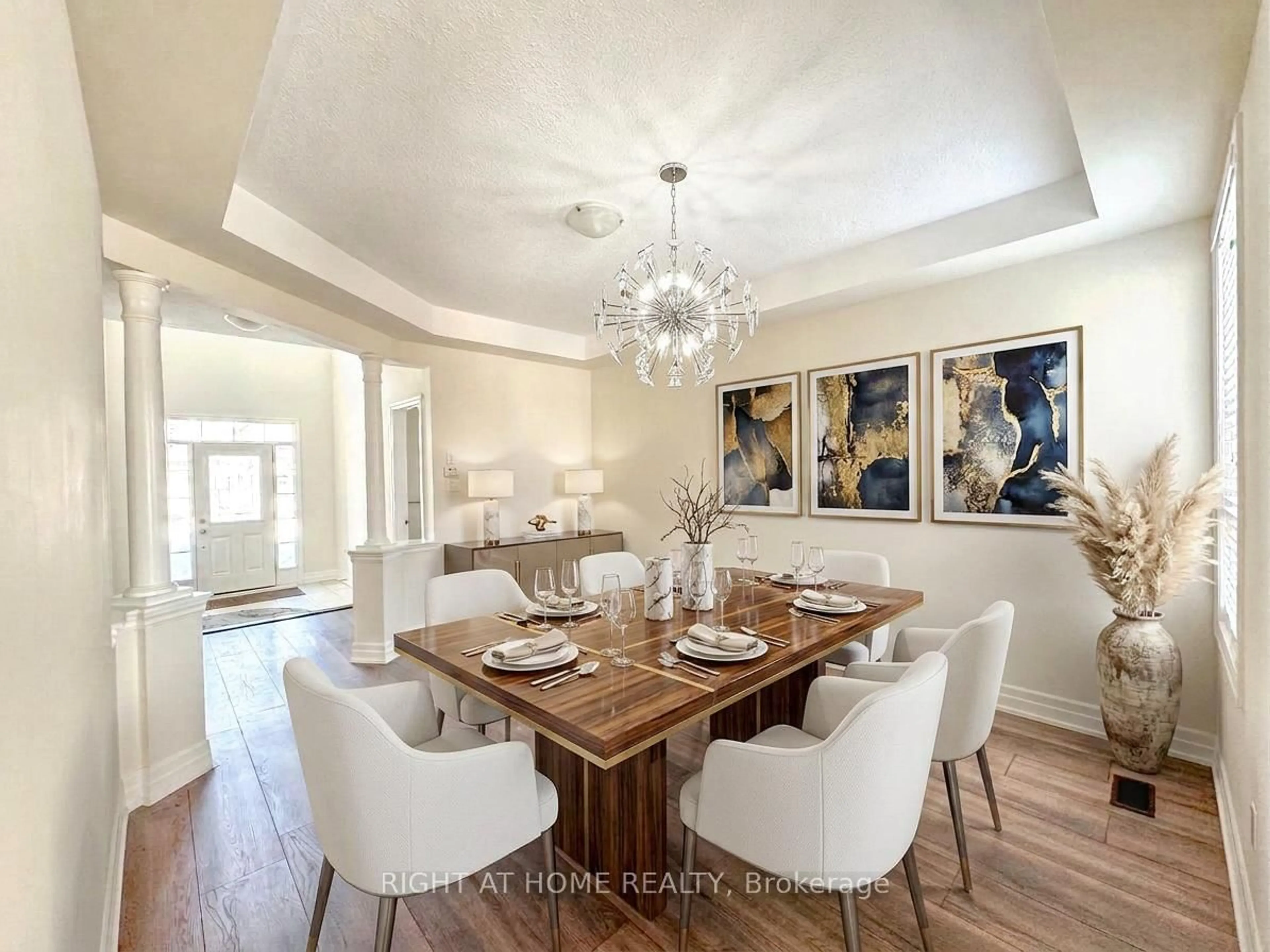 Dining room, wood/laminate floor for 17 Mercury Ave, Georgina Ontario L4P 0H1