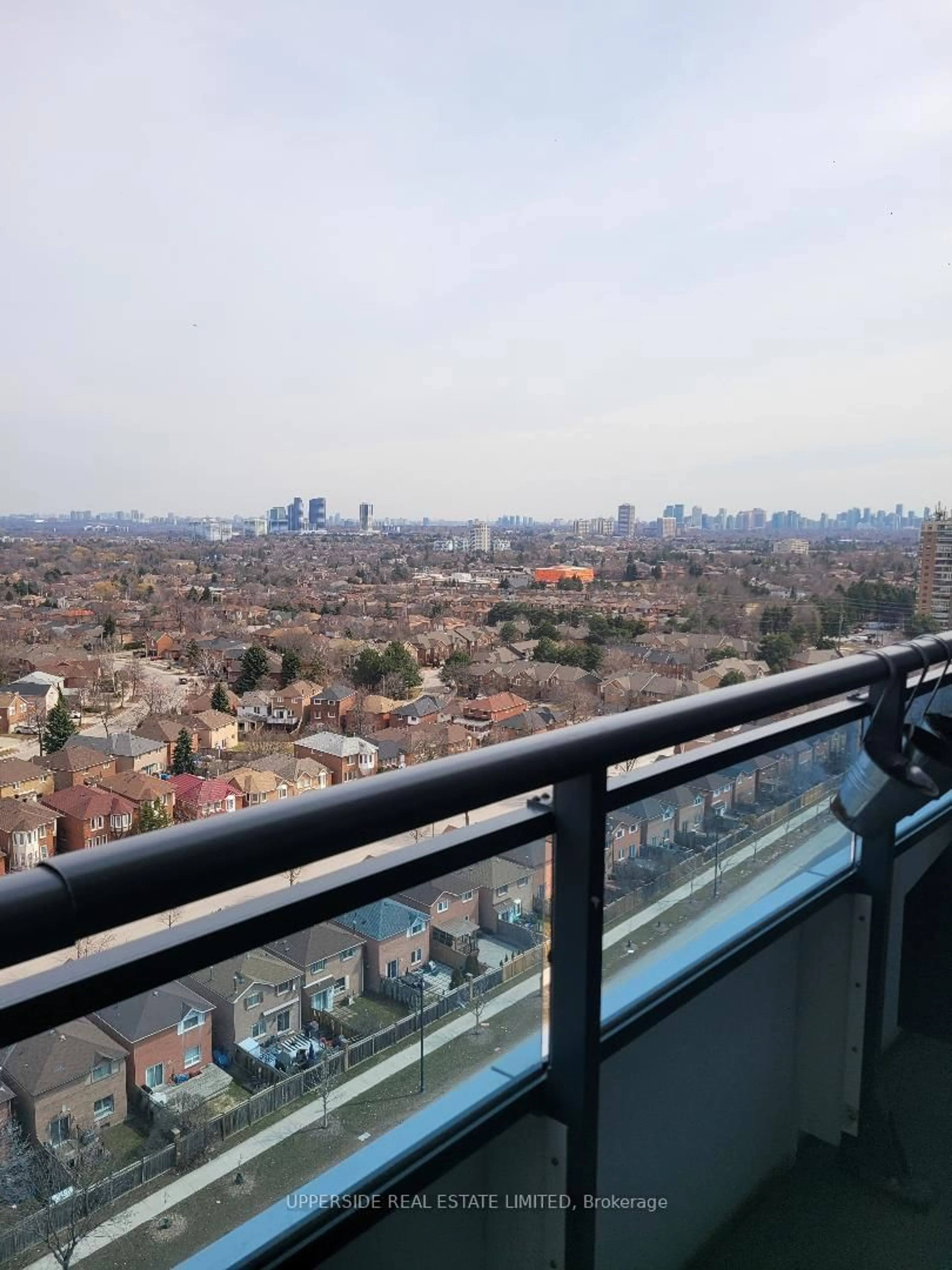 Balcony in the apartment, city buildings view from balcony for 7890 Bathurst St #1702, Vaughan Ontario L4J 0J9