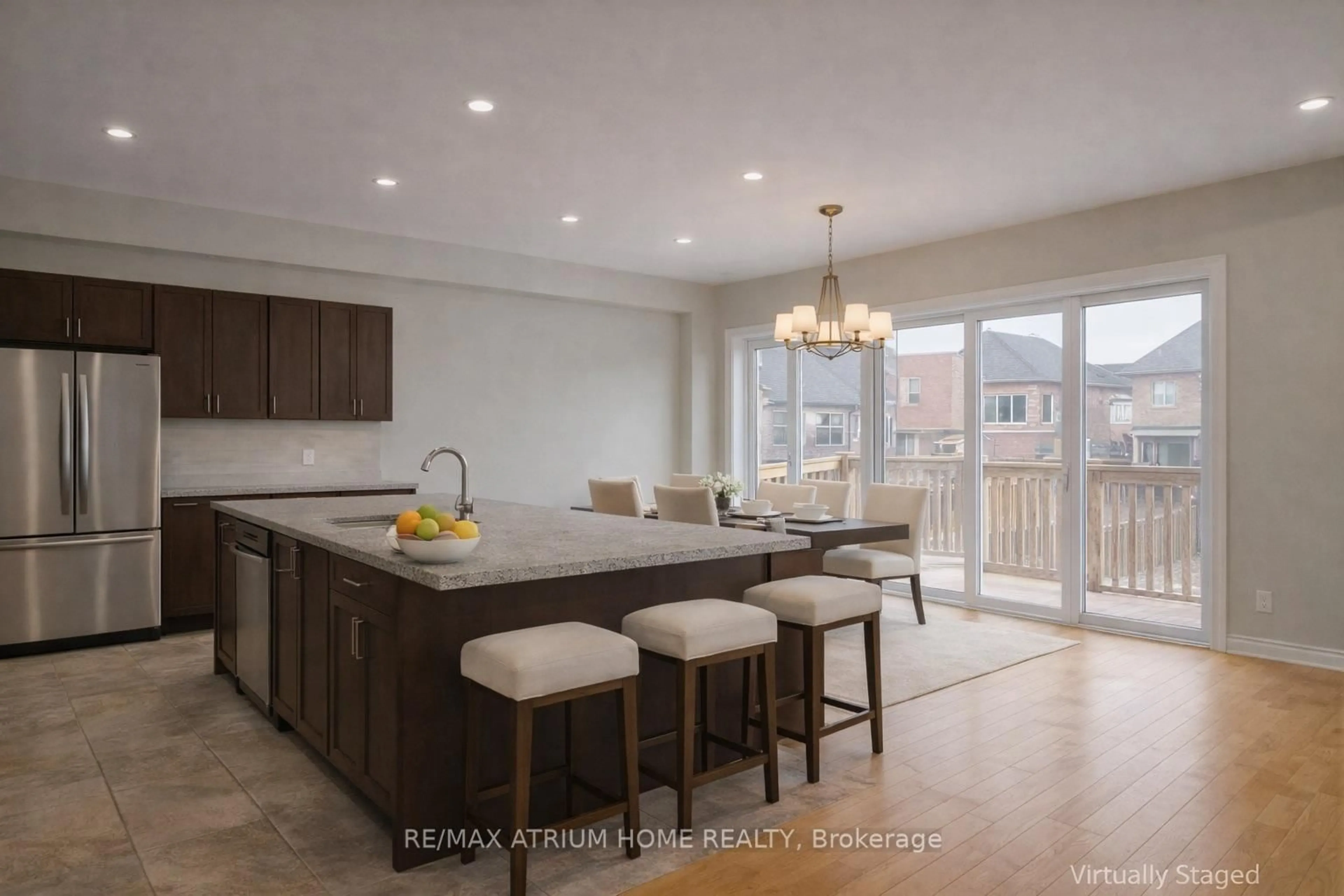 Open concept kitchen, ceramic/tile floor for 79 Wellspring Ave, Richmond Hill Ontario L4E 1E8