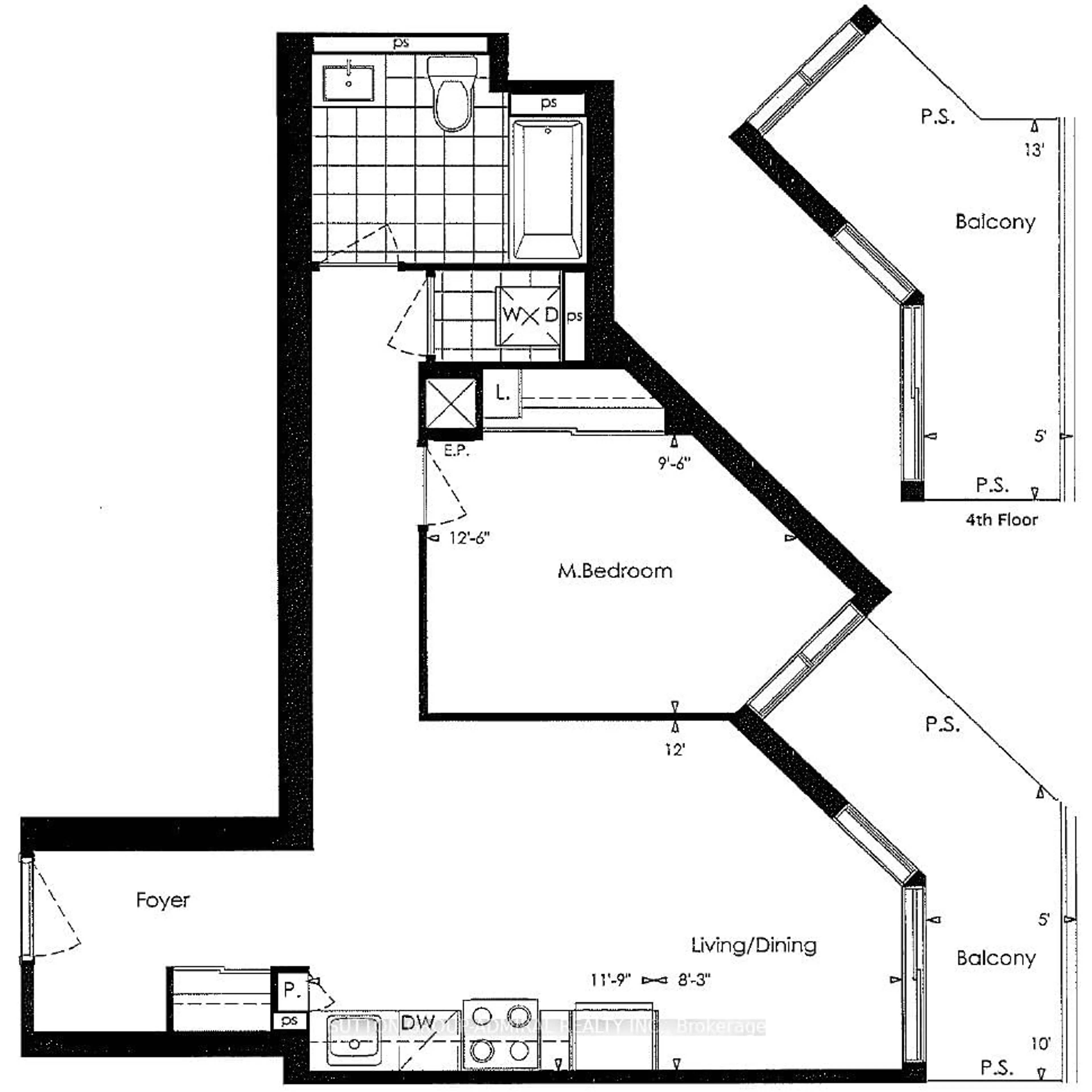 Floor plan for 85 Oneida Cres #1413, Richmond Hill Ontario L4B 0A6
