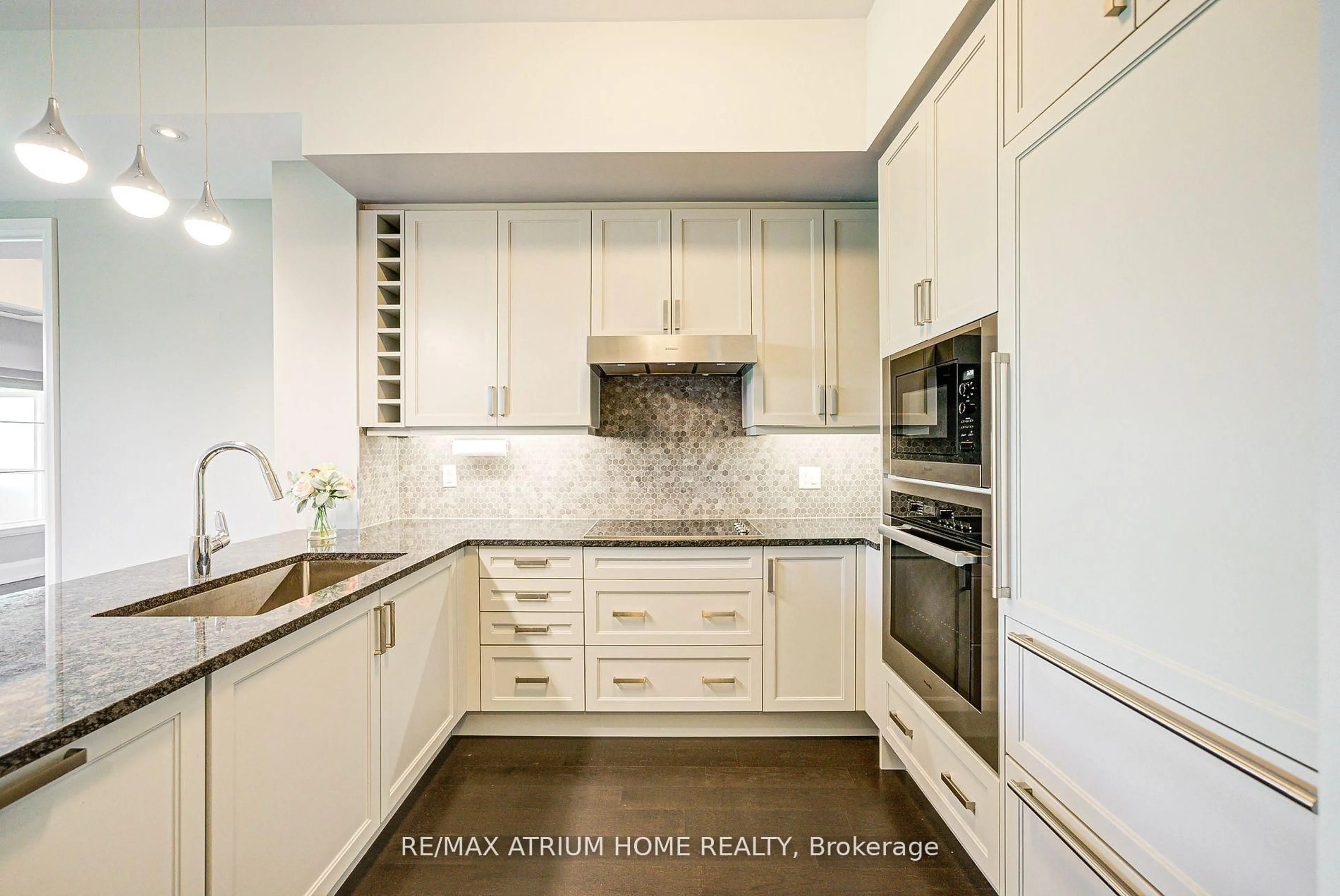 Contemporary kitchen, ceramic/tile floor for 20 Fred Varley Dr #324, Markham Ontario L3R 1S4