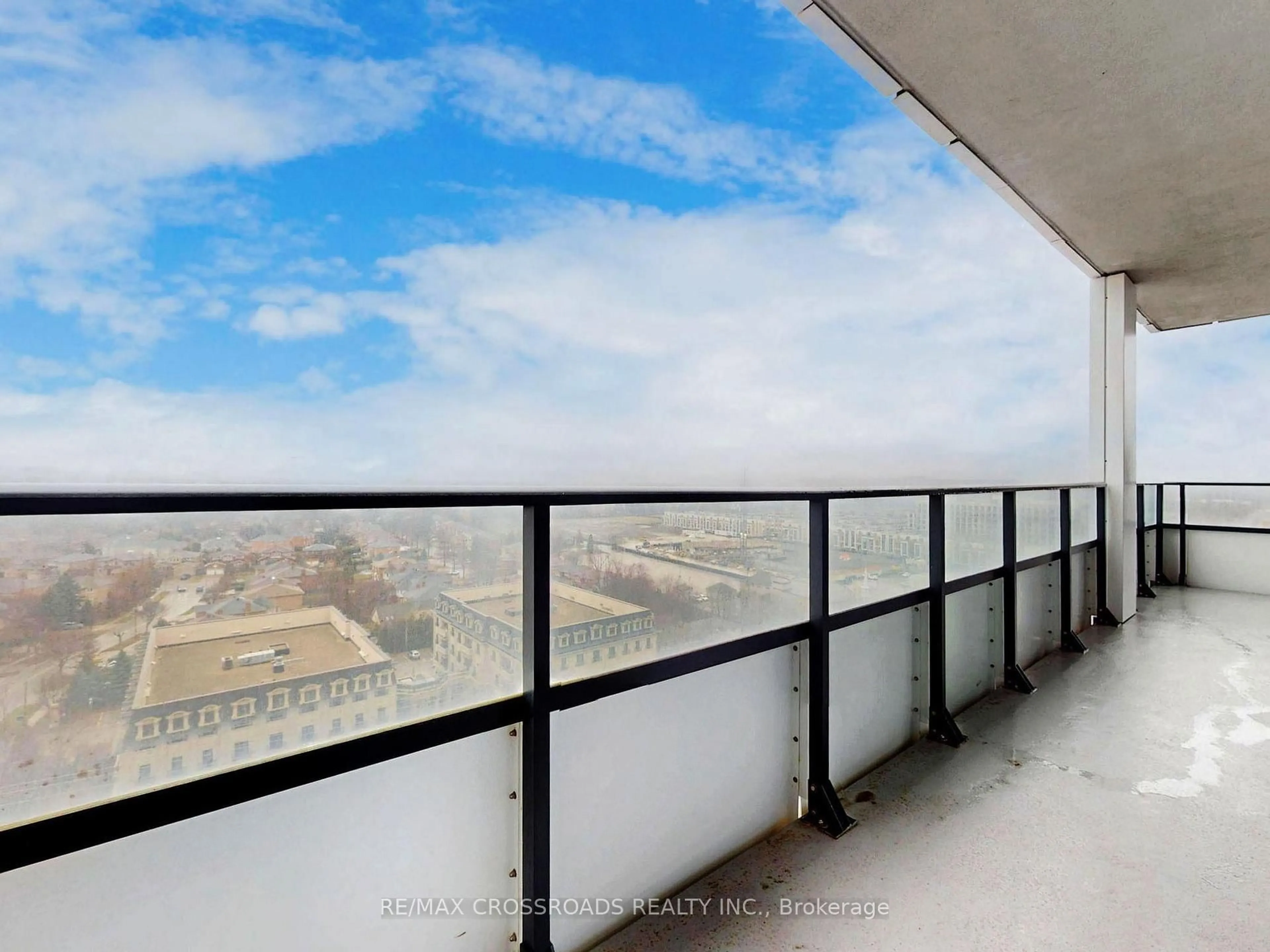 Balcony in the apartment, city buildings view from balcony for 38 WATER WALK Dr #1710, Markham Ontario L3R 6M8