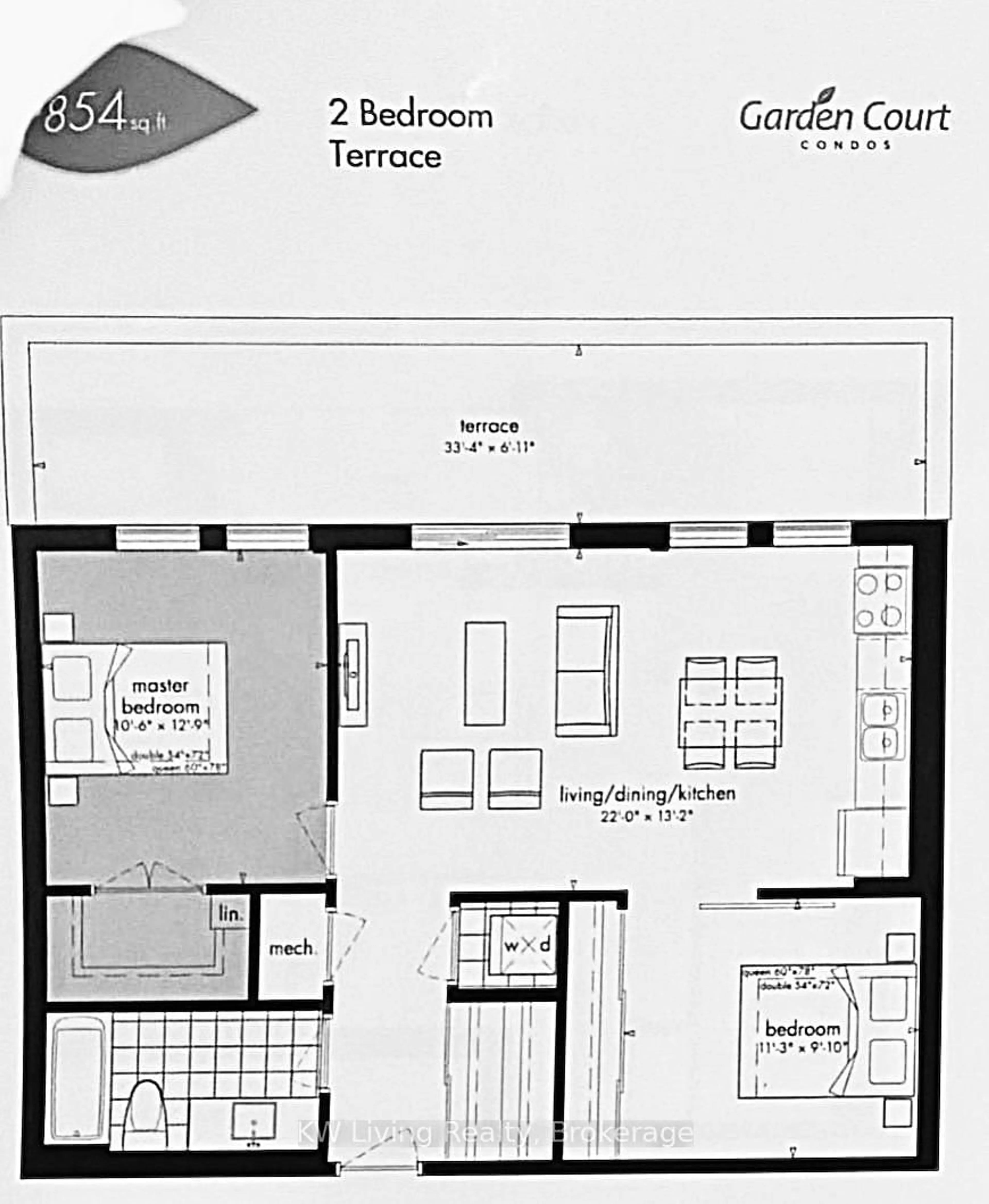 Floor plan for 28 Prince Regent St #PH19, Markham Ontario L6C 0V5