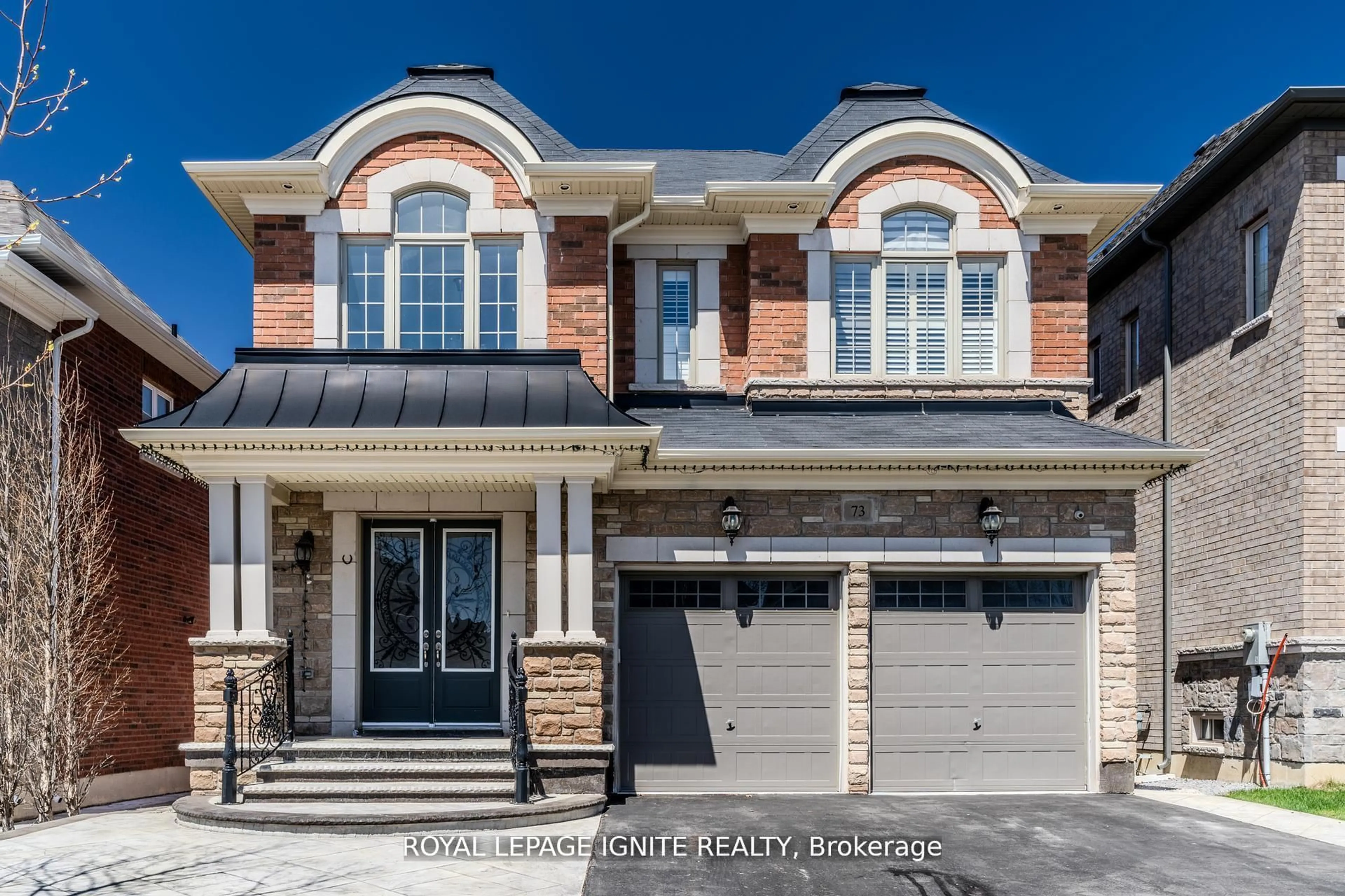 Home with brick exterior material, street for 73 Kentwood Cres, Markham Ontario L6B 0C4