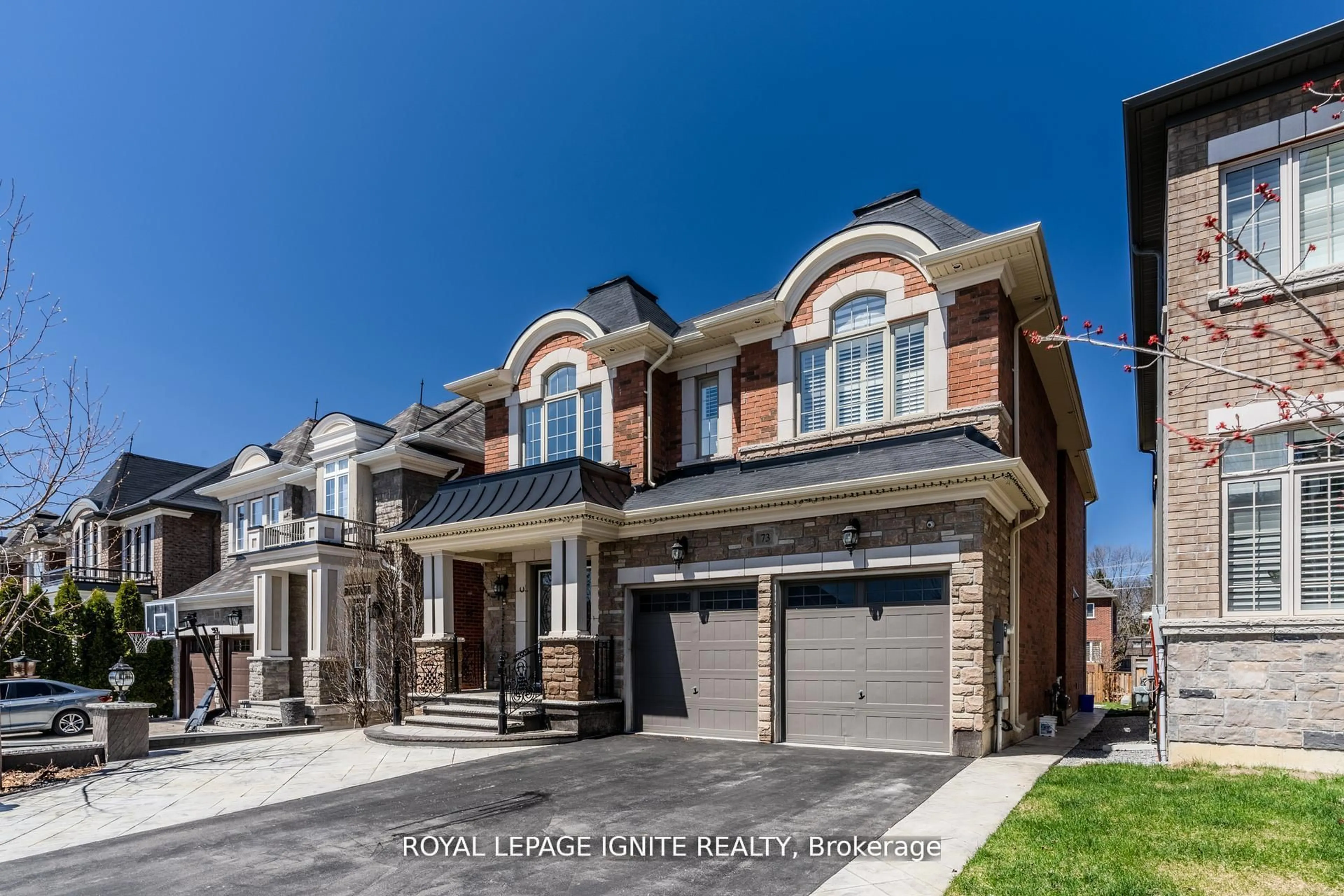 Home with brick exterior material, street for 73 Kentwood Cres, Markham Ontario L6B 0C4