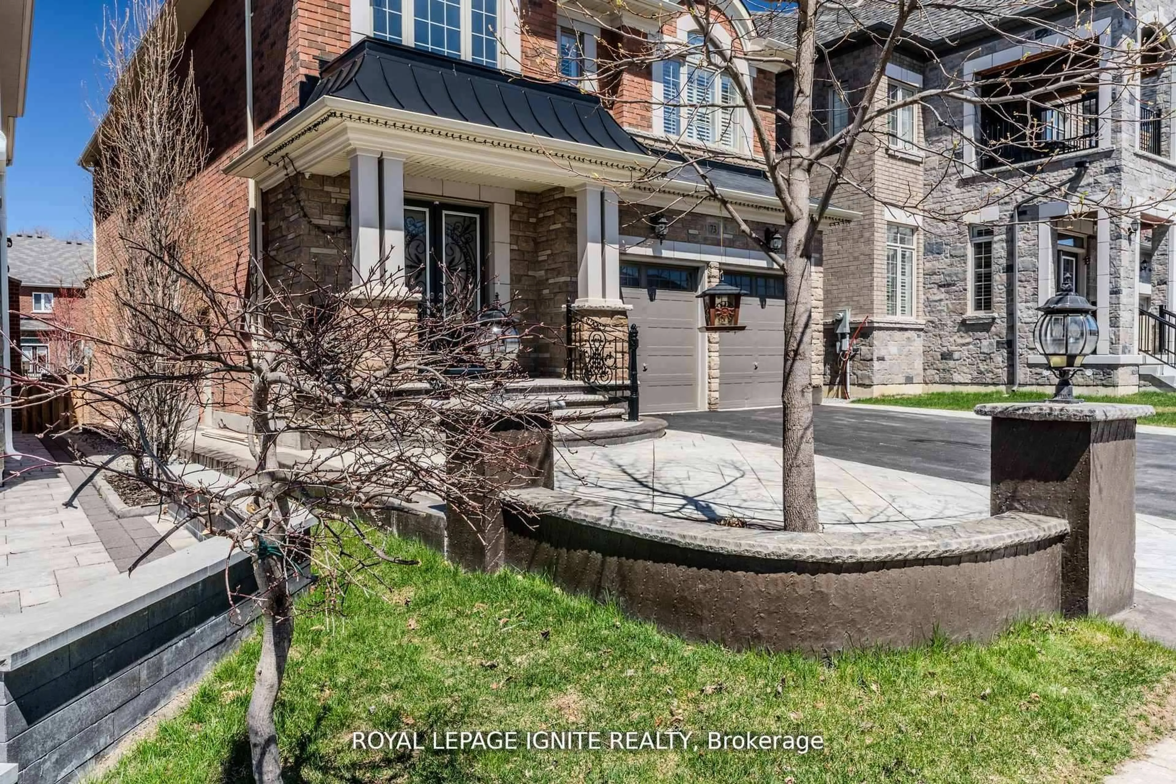 Home with brick exterior material, street for 73 Kentwood Cres, Markham Ontario L6B 0C4