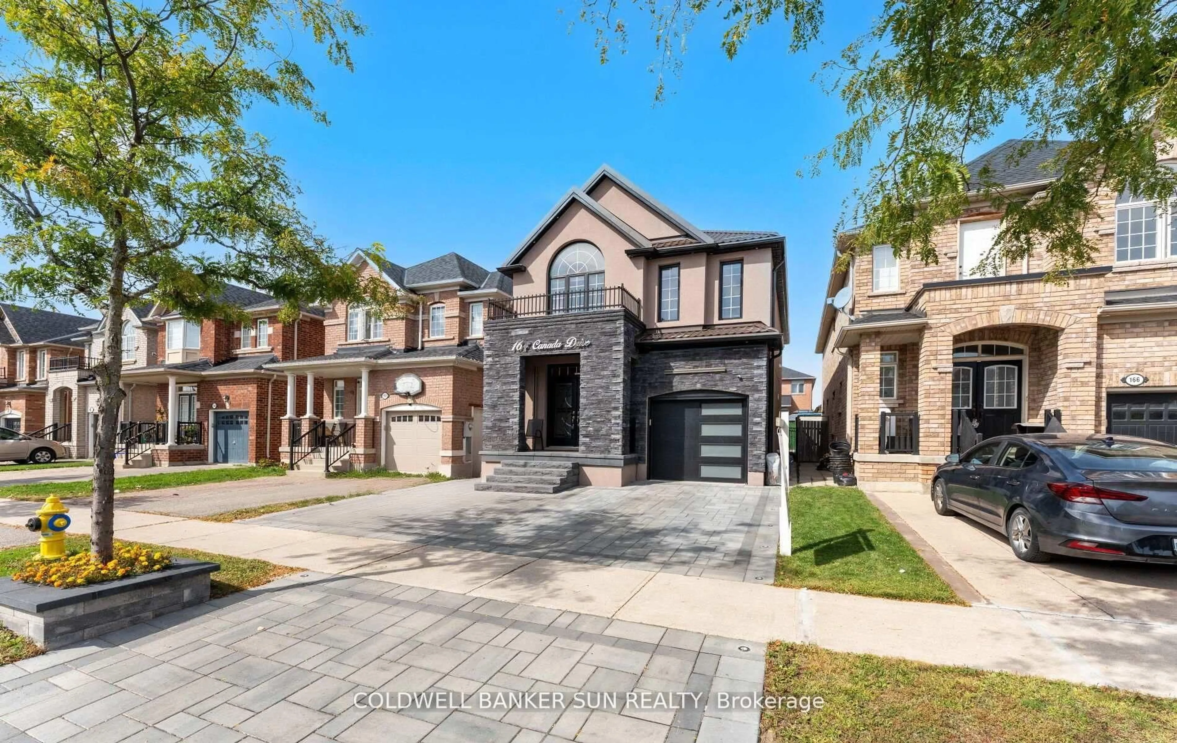 Home with brick exterior material, street for 164 Canada Dr, Vaughan Ontario L4K 0K1