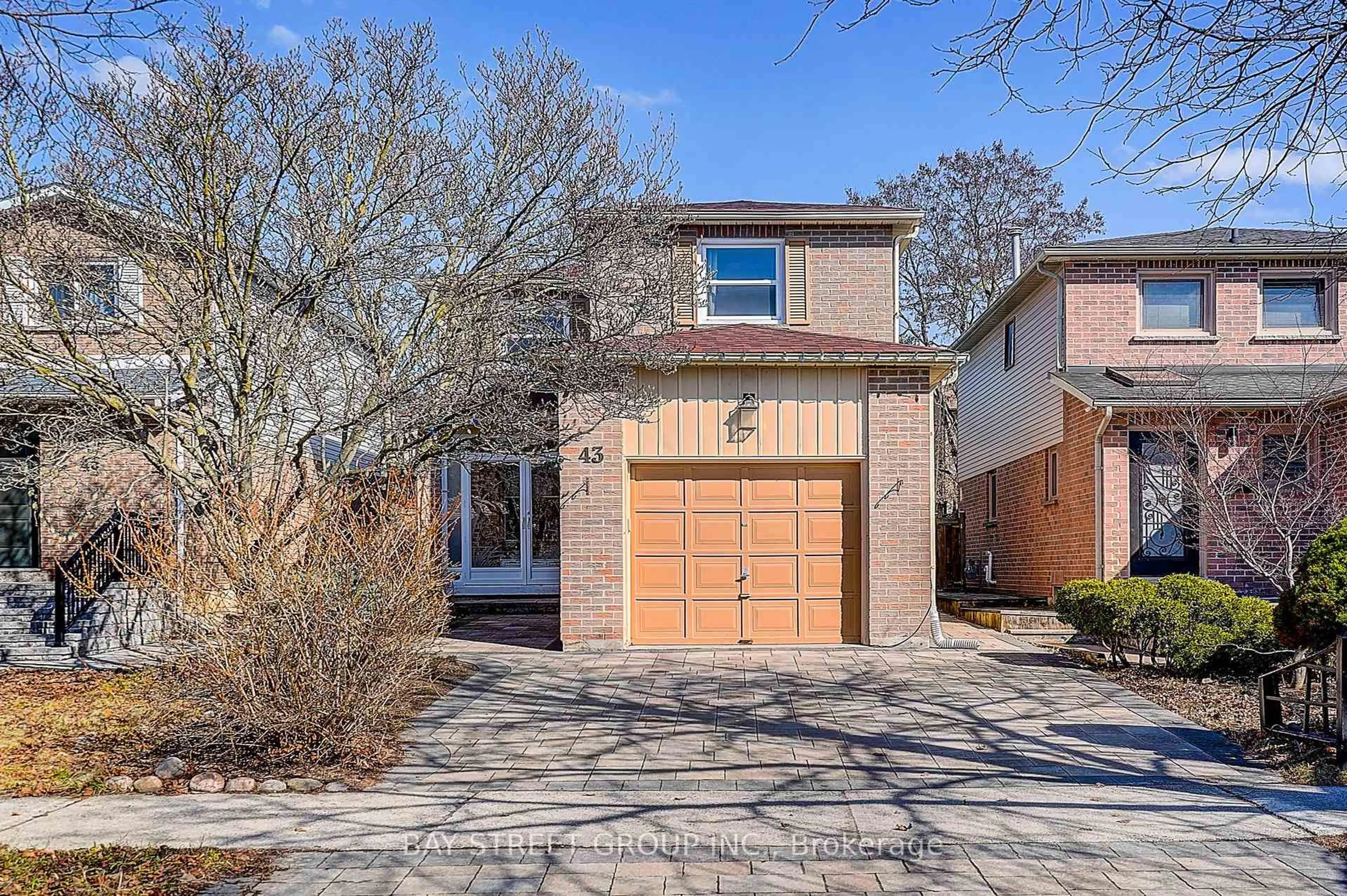 Home with brick exterior material, street for 43 Bluesky Cres, Richmond Hill Ontario L4C 8J2