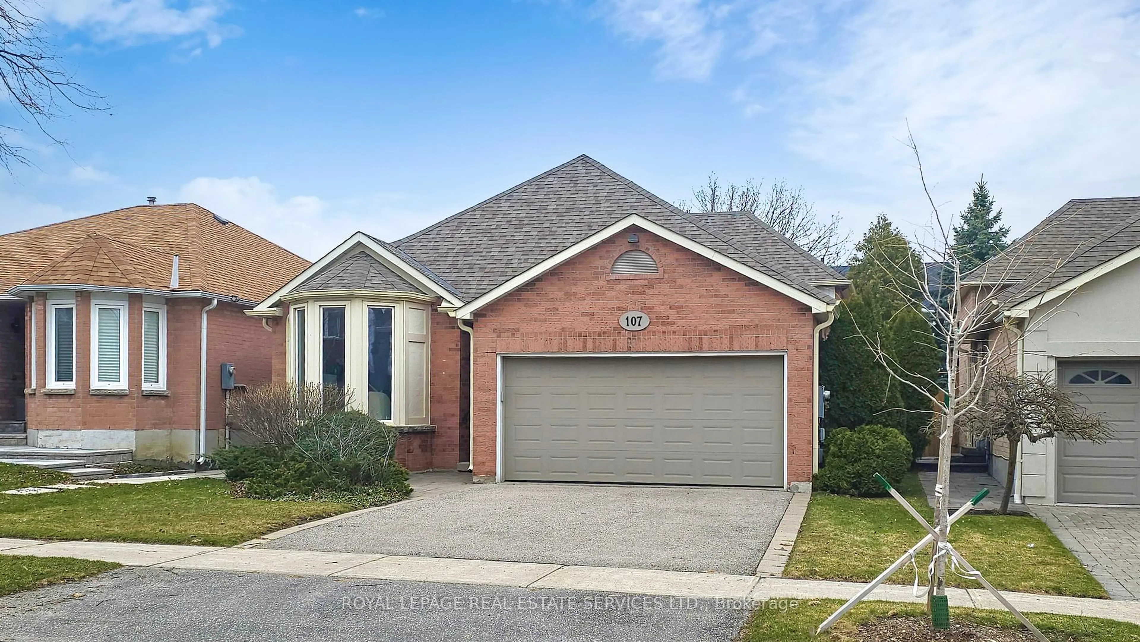 Home with brick exterior material, street for 107 Roseborough Cres, Vaughan Ontario L4J 4V2