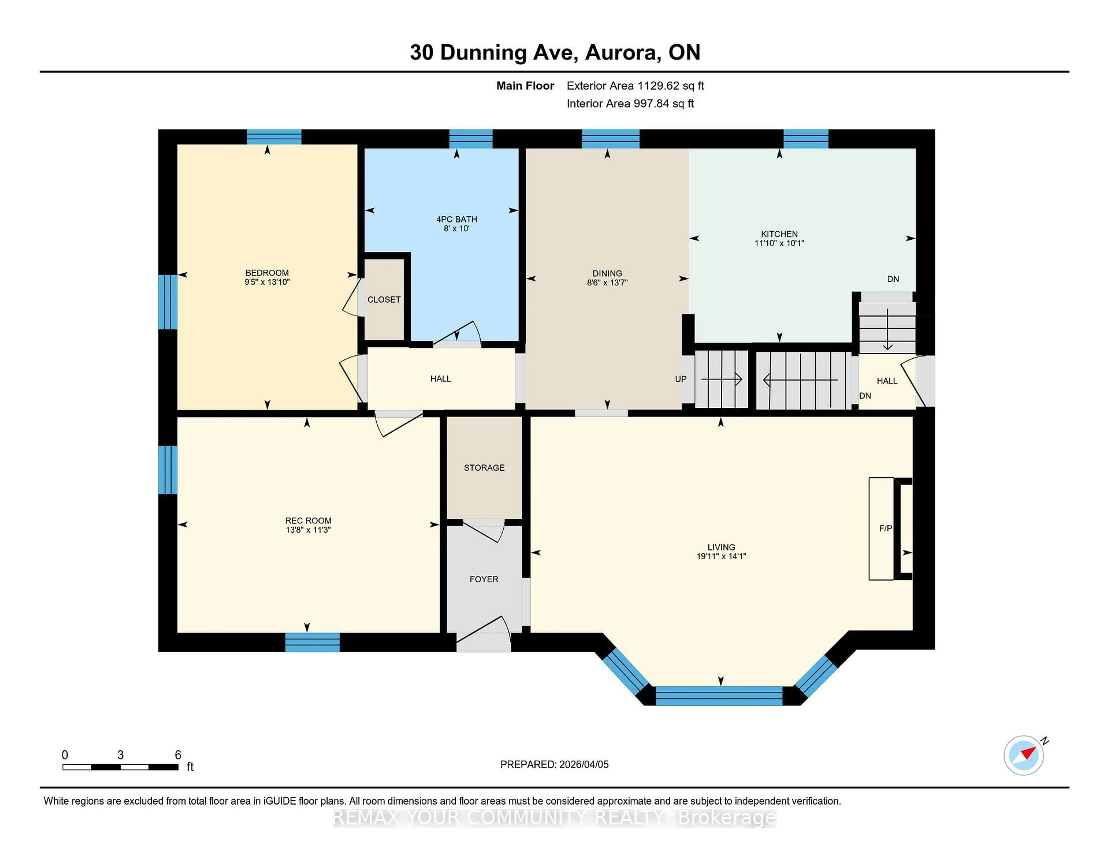 Floor plan for 30 Dunning Ave, Aurora Ontario L4G 6H7