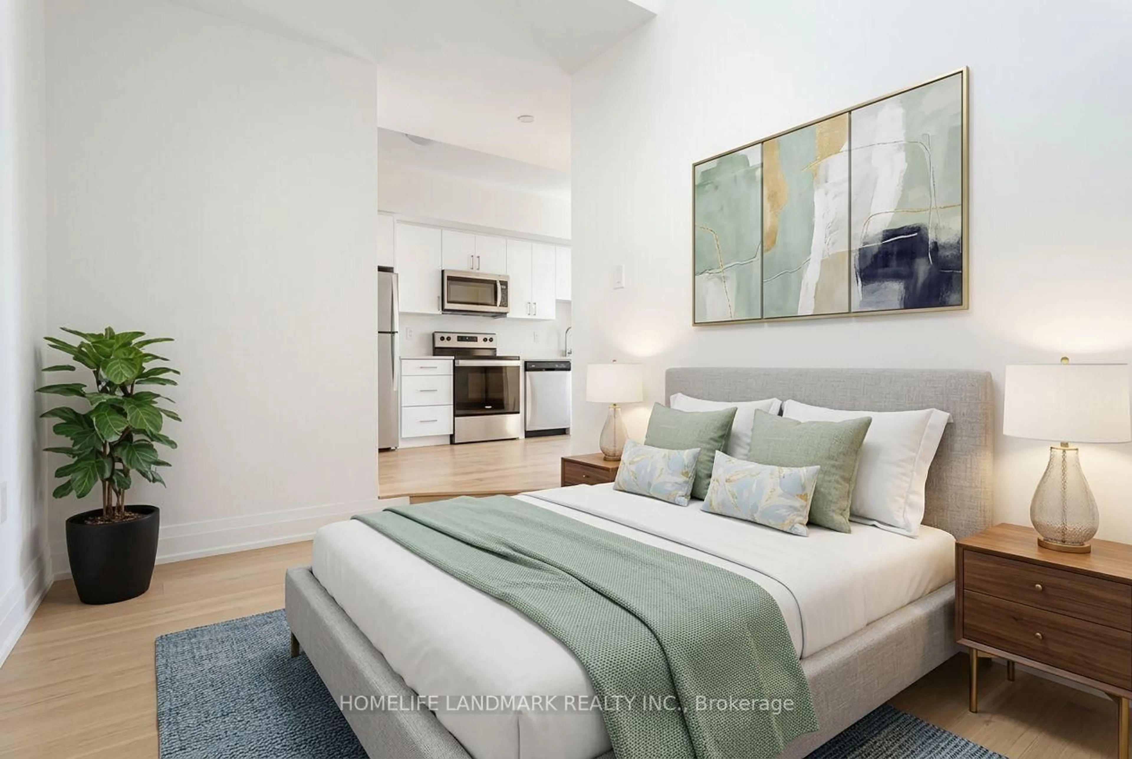 Bedroom with bed, unknown for 9700 Ninth Line #716, Markham Ontario L6B 1A8