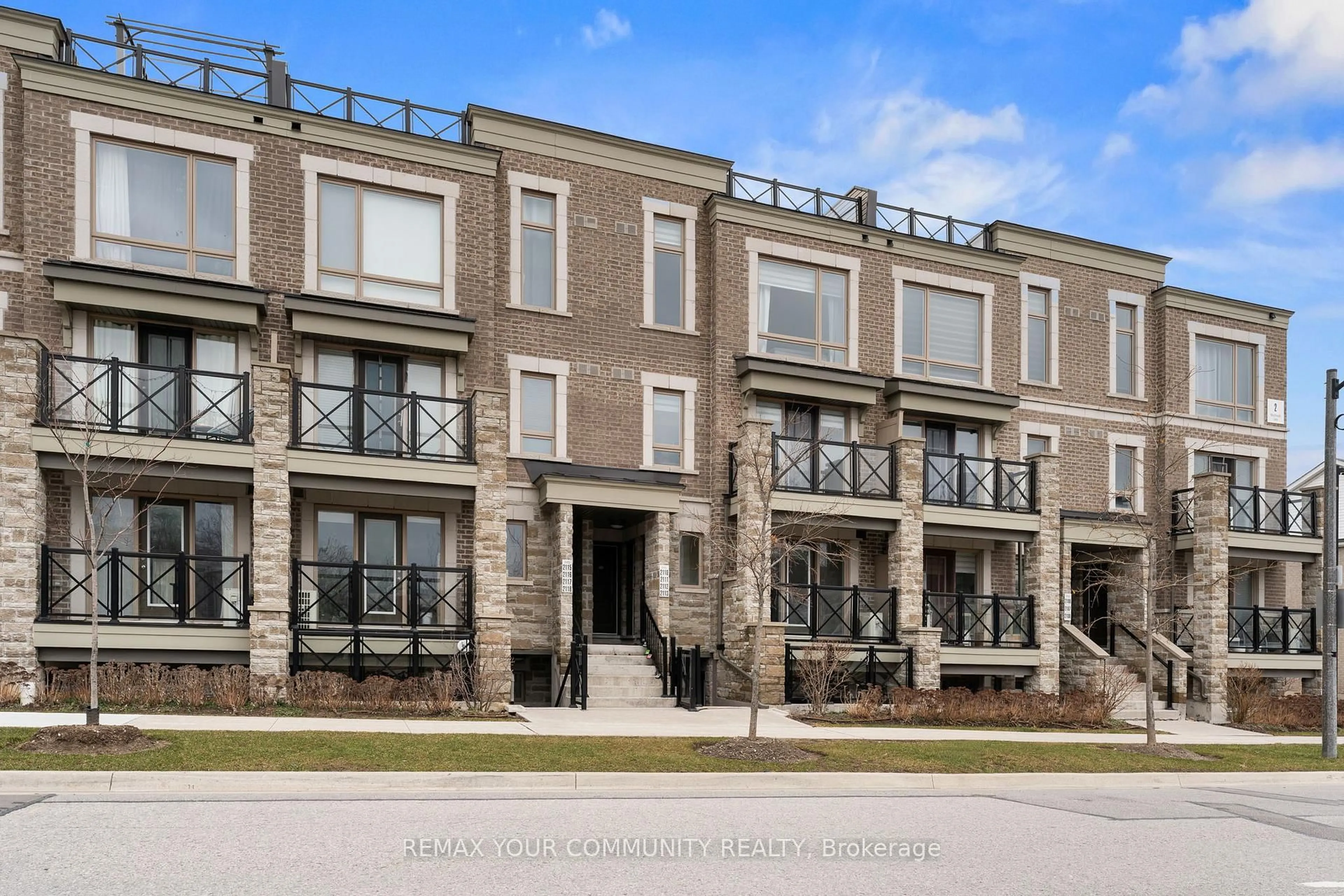 Home with brick exterior material, street for 2 Westmeath Lane #2112, Markham Ontario L6B 1N5