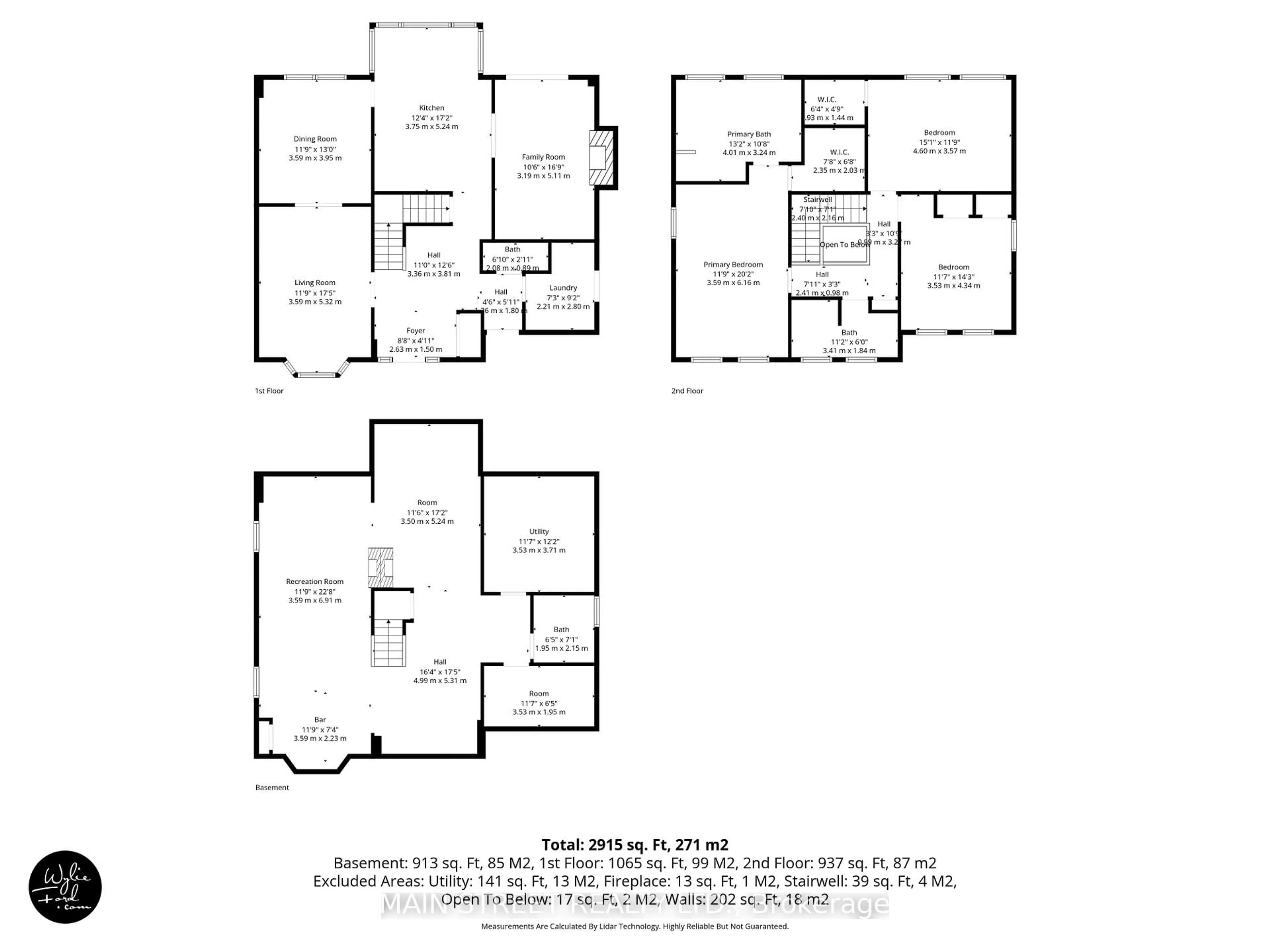 Floor plan for 65 Marsh Harbour, Aurora Ontario L4G 5Y7