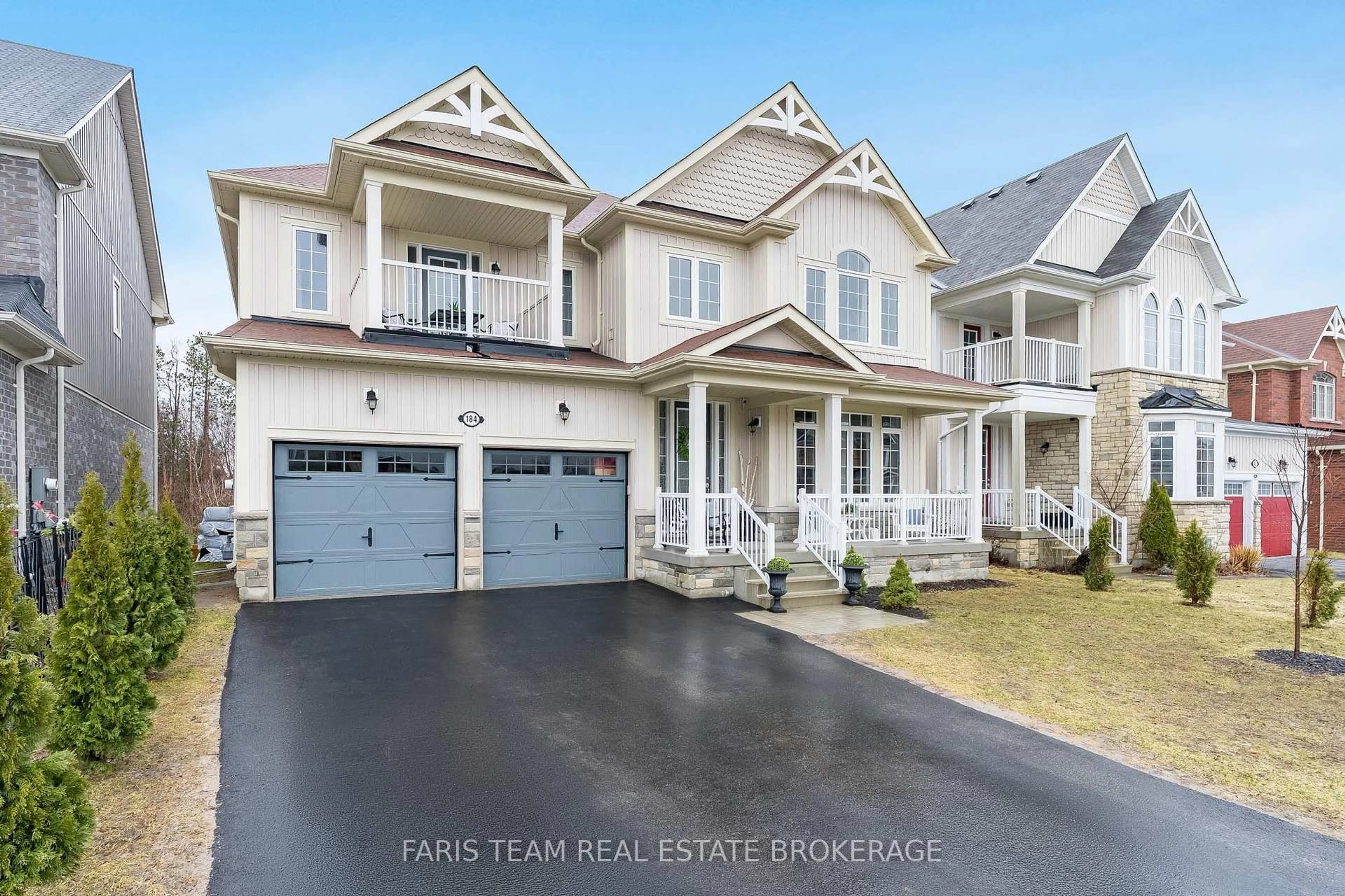 Home with vinyl exterior material, street for 184 Brownley Lane, Essa Ontario L0M 1B6