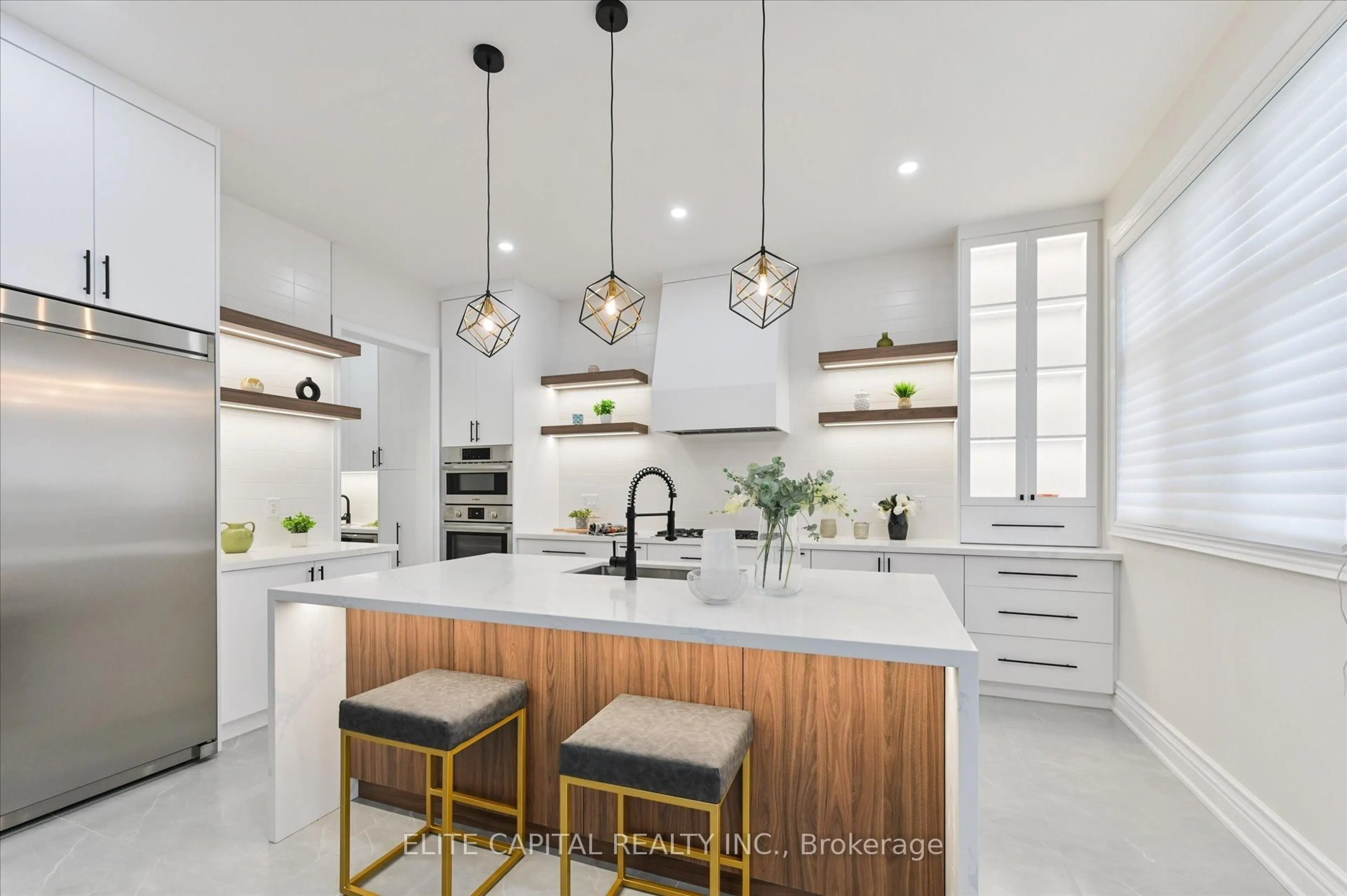 Contemporary kitchen, ceramic/tile floor for 33 Straw Cutter Gate, Vaughan Ontario L6A 4Y5