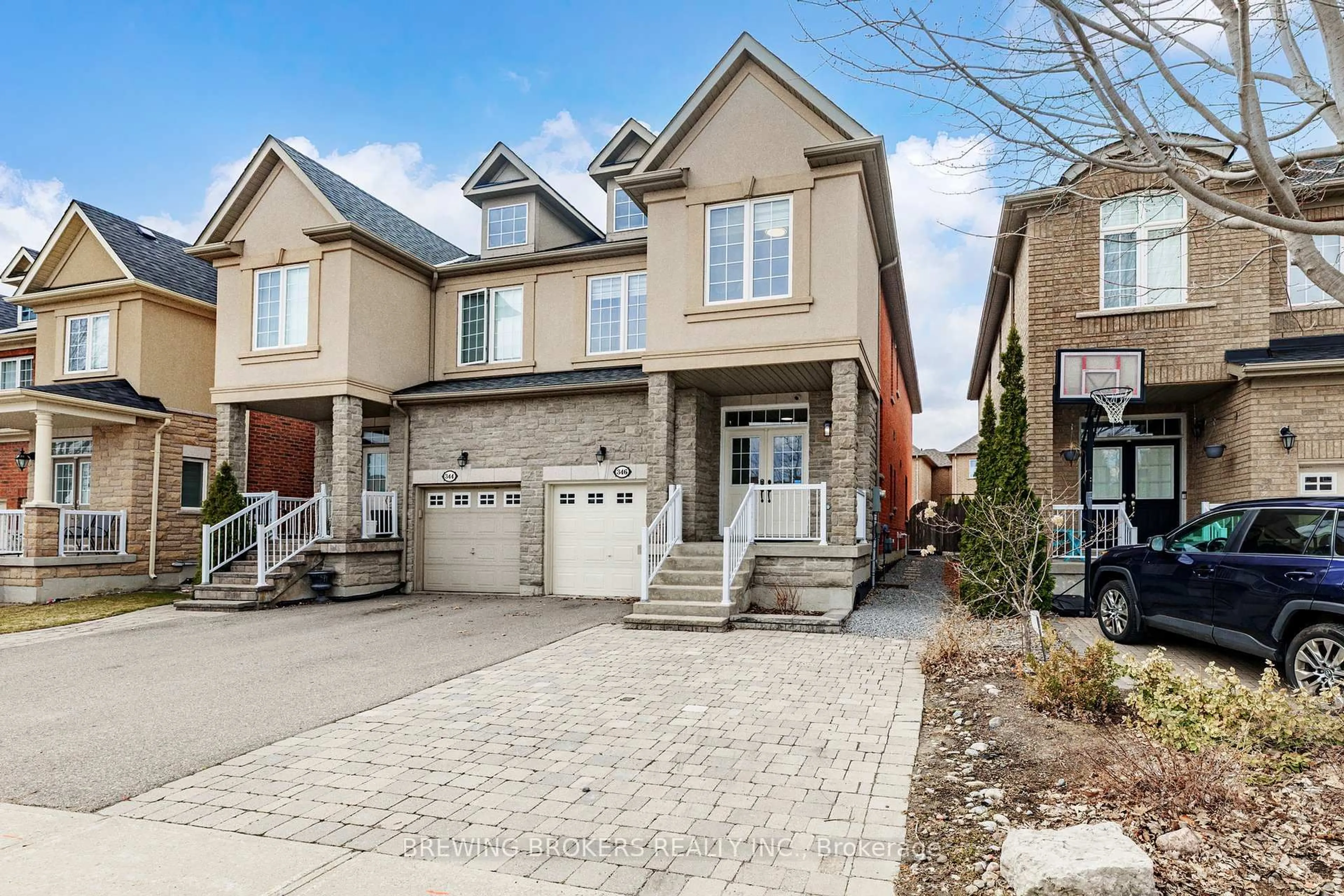 Home with brick exterior material, street for 346 Thornhill Woods Dr, Vaughan Ontario L4J 8Y4
