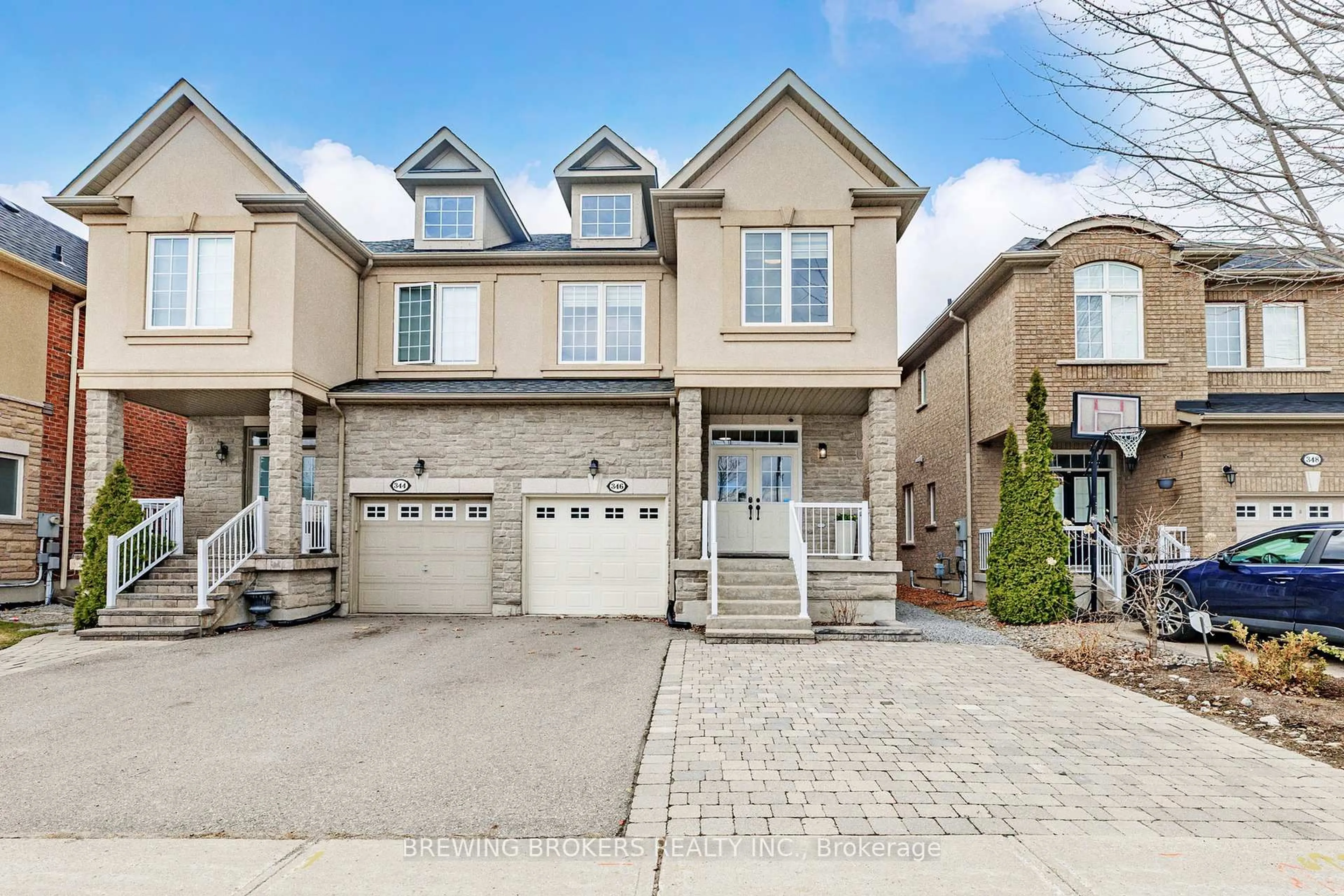 Home with brick exterior material, street for 346 Thornhill Woods Dr, Vaughan Ontario L4J 8Y4