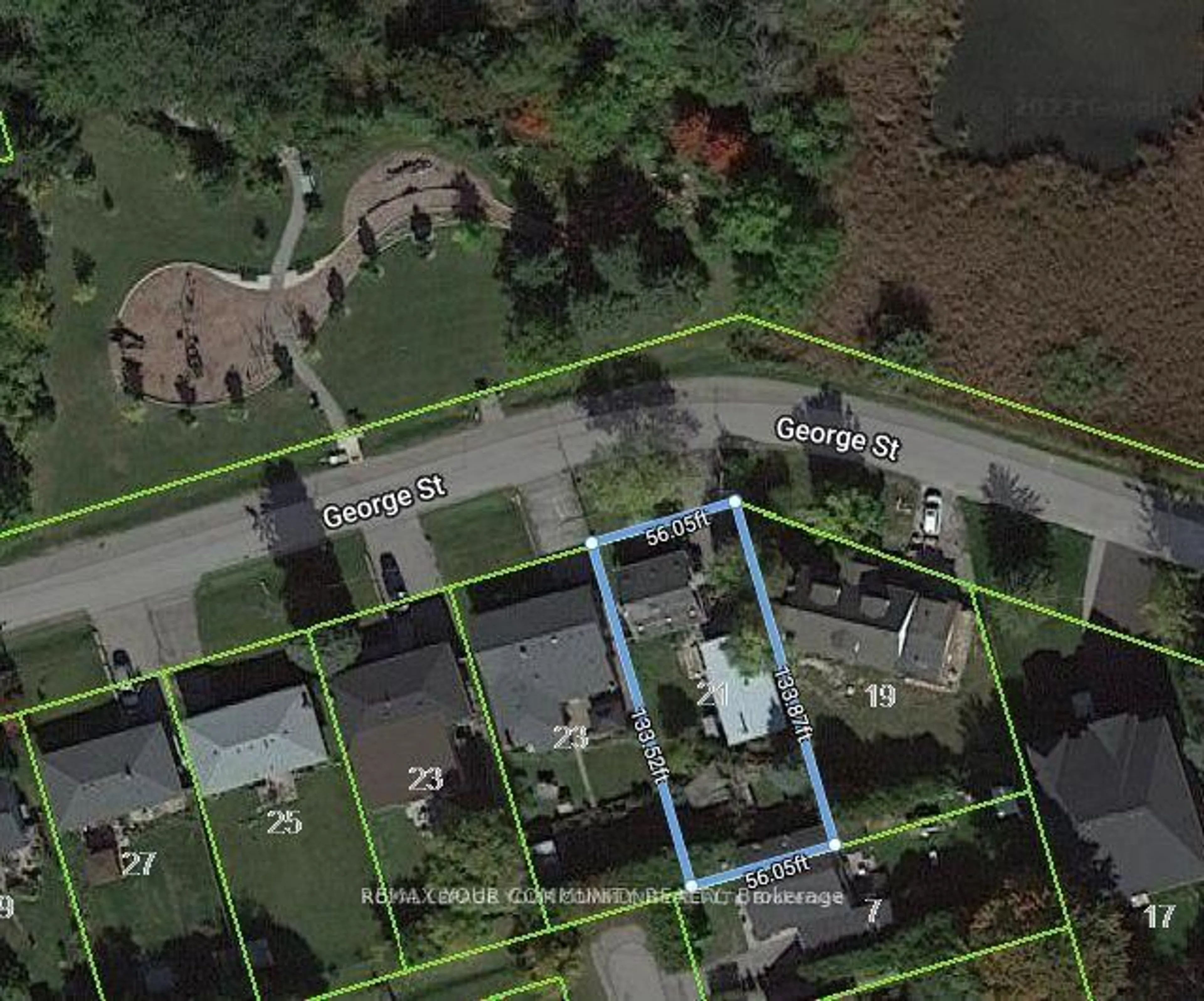 A pic from outside/outdoor area/front of a property/back of a property/a pic from drone, street for 21 George St, Richmond Hill Ontario L4E 2V7