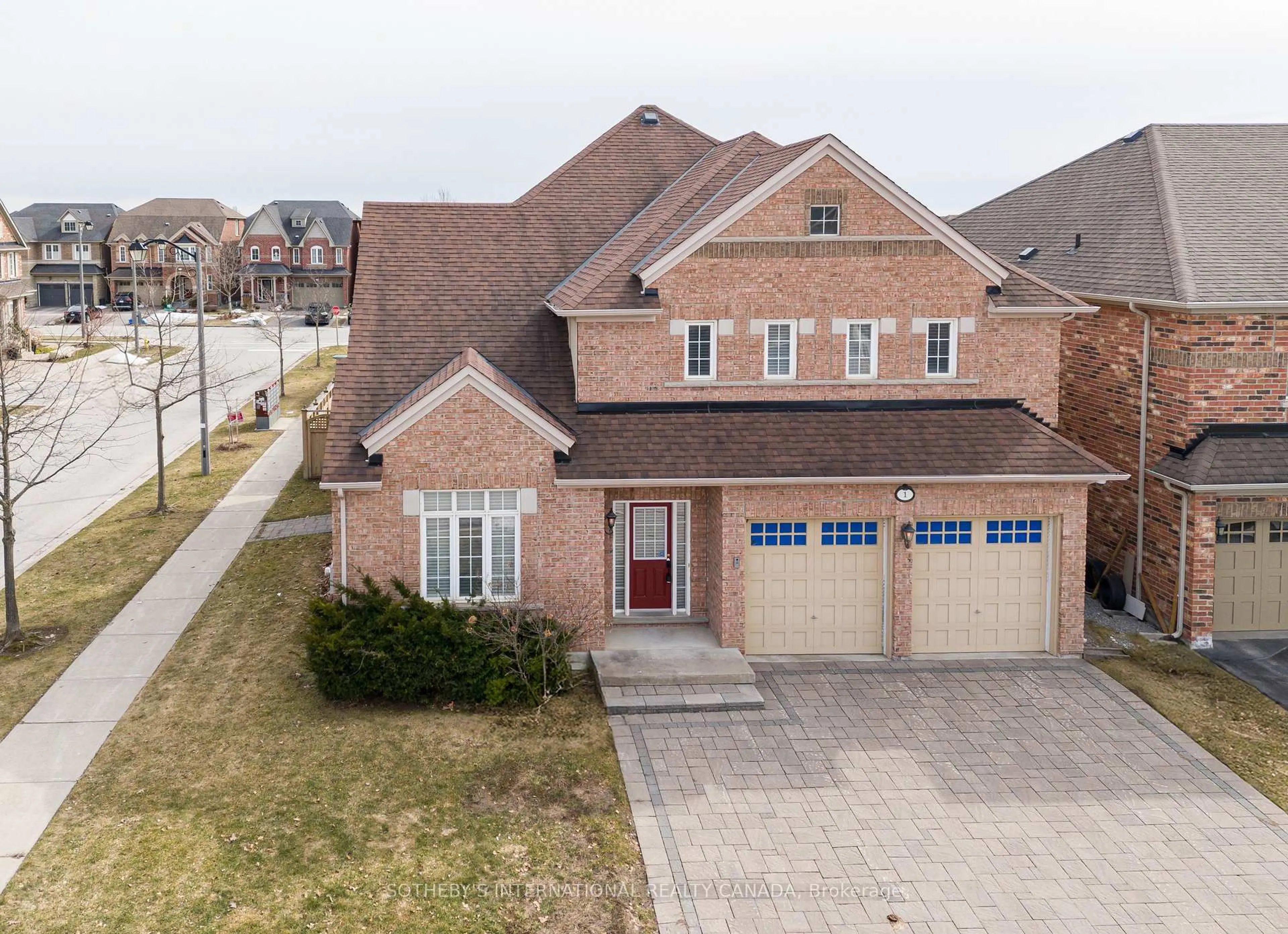 A pic from outside/outdoor area/front of a property/back of a property/a pic from drone, street for 1 Herbert Wales Cres, Markham Ontario L6C 0G1
