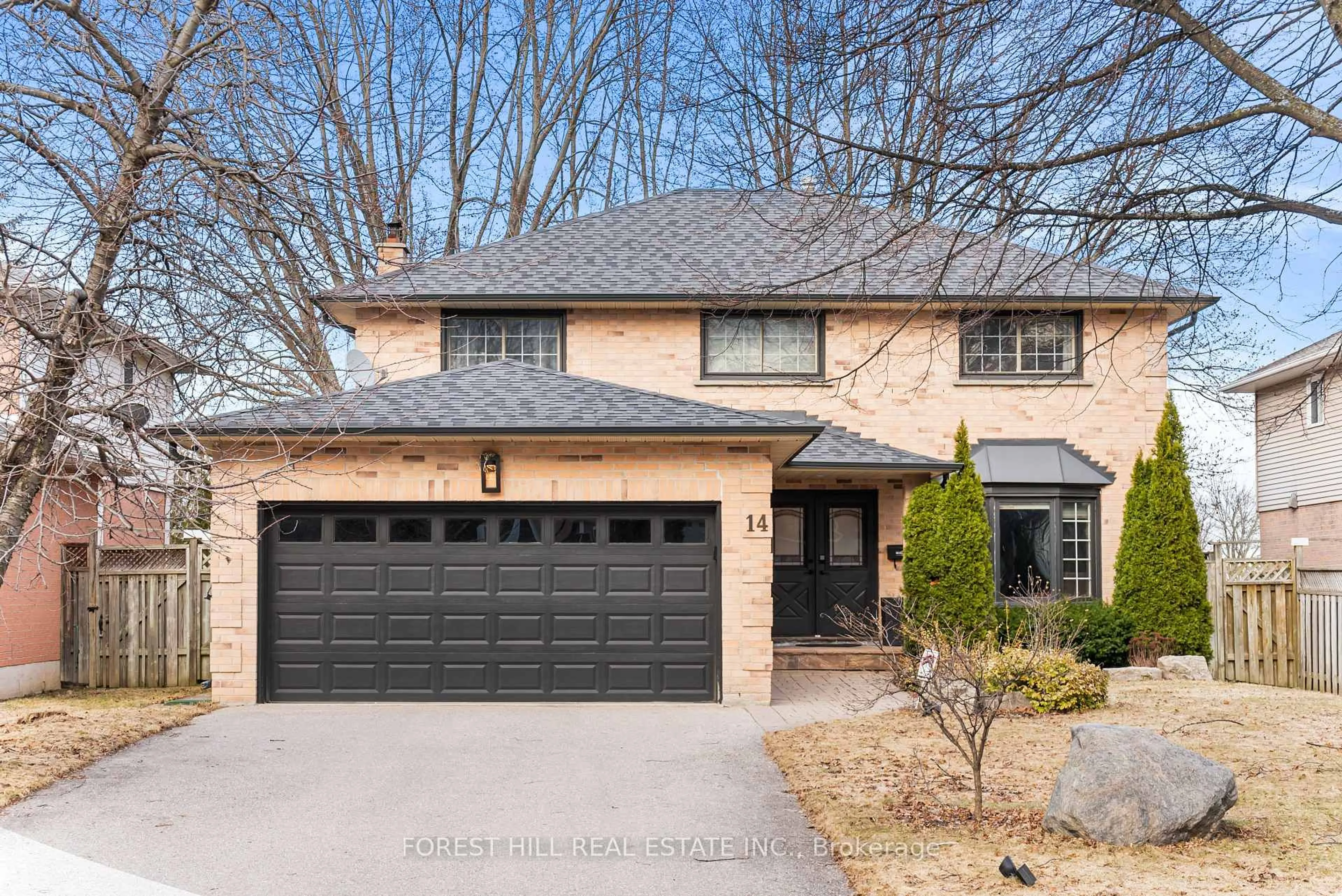 Home with brick exterior material, street for 14 Valley Cres, Aurora Ontario L4G 4S4