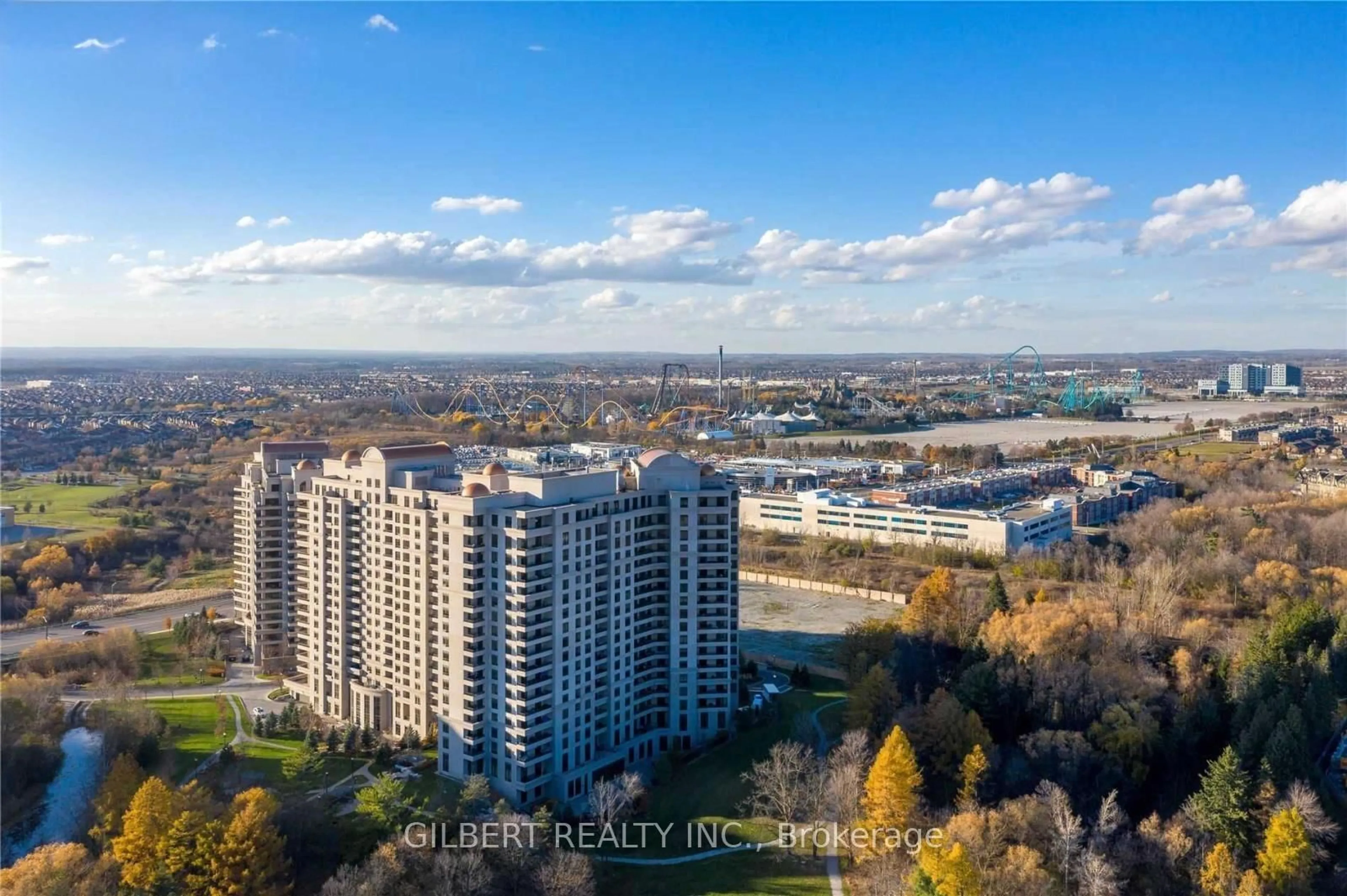 A pic from outside/outdoor area/front of a property/back of a property/a pic from drone, city buildings view from balcony for 9255 Jane St #907, Vaughan Ontario L6A 0K1