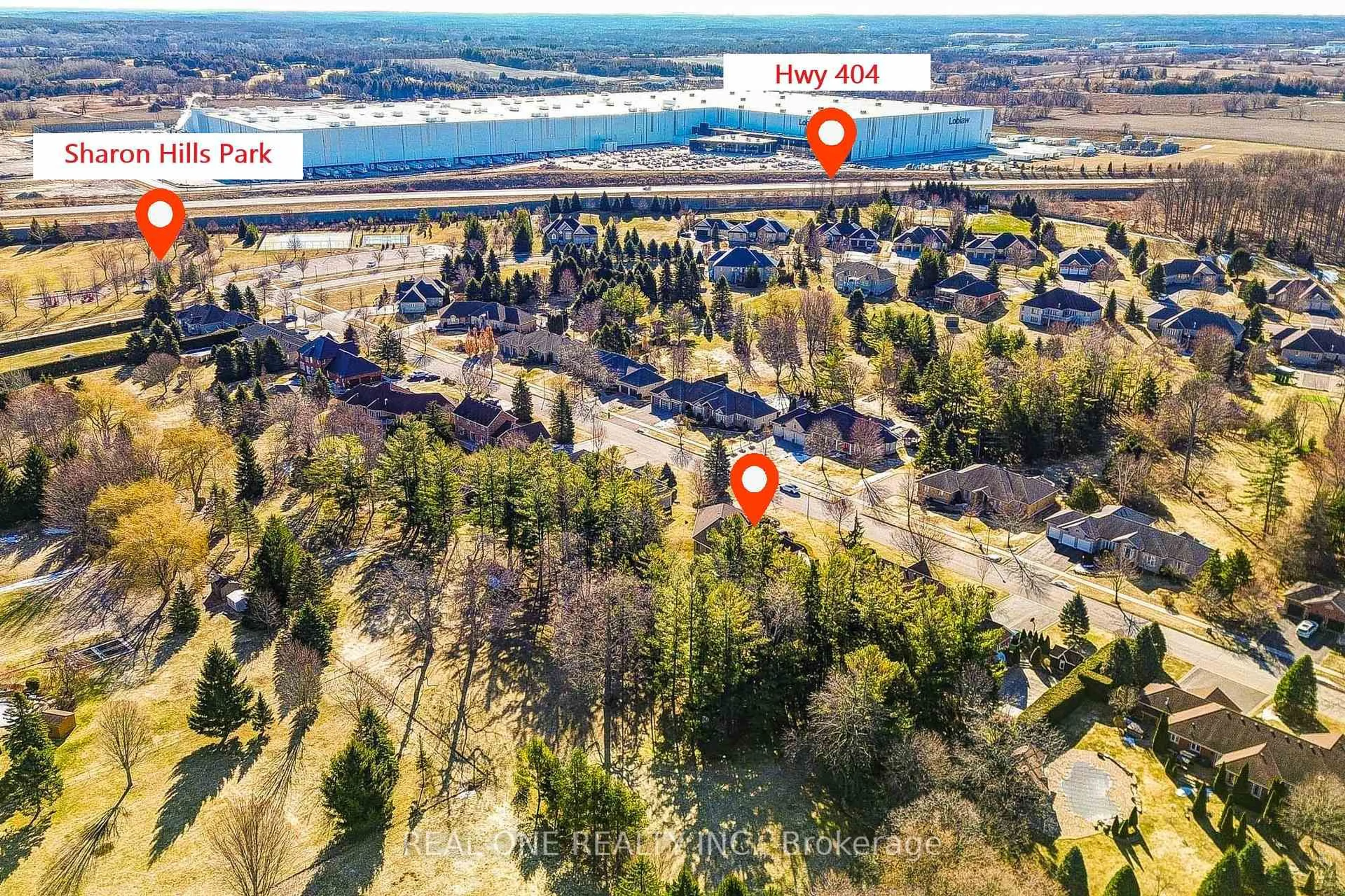 A pic from outside/outdoor area/front of a property/back of a property/a pic from drone, water/lake/river/ocean view for 24 Maplehyrn Ave, East Gwillimbury Ontario L0G 1V0