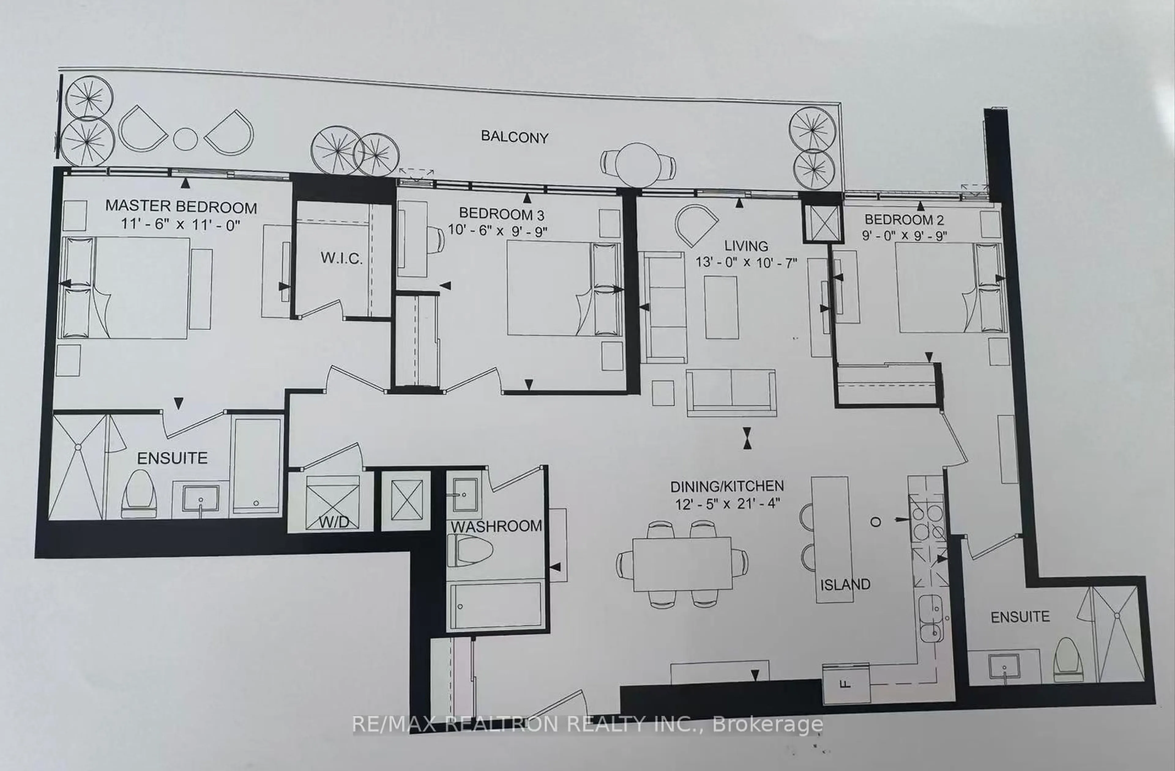 Floor plan for 8081 Birchmount Rd #1601, Markham Ontario L6G 0G5